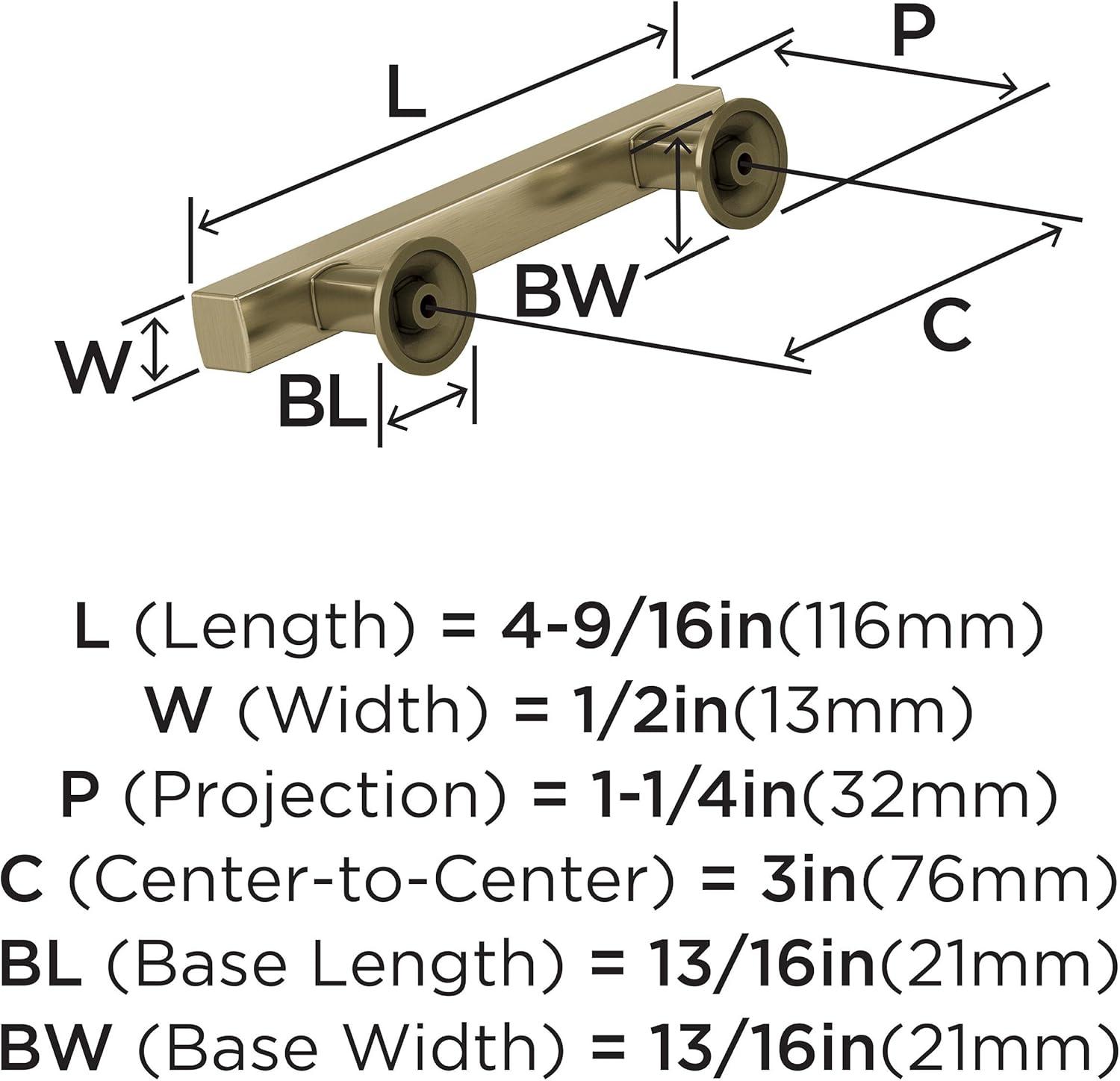 imageAmerock Corp BP37111CZ Everett Appliance Pull 18 in 457 mm CentertoCenter Champagne BronzeGolden Champagne