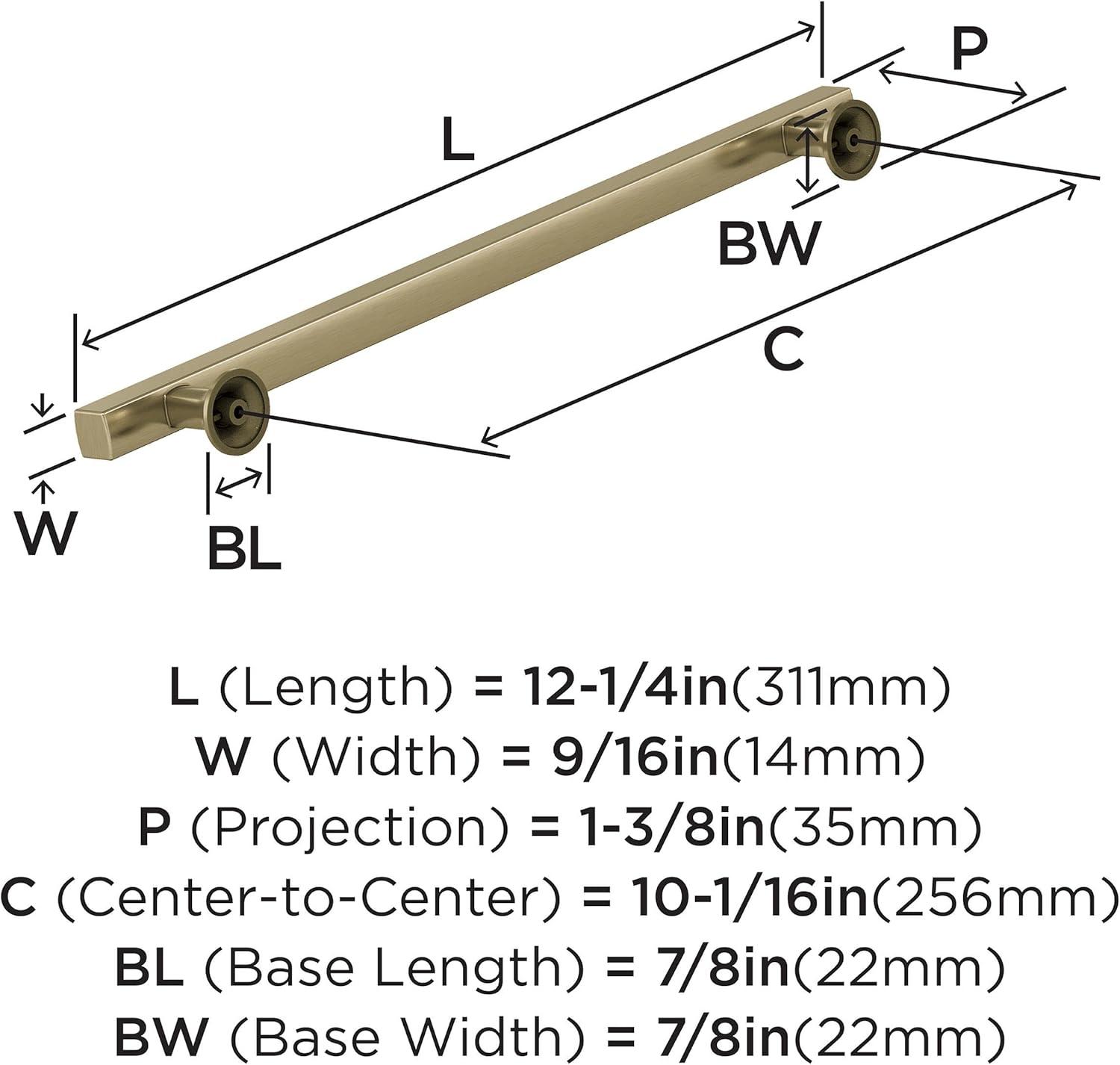 imageAmerock Corp BP37111CZ Everett Appliance Pull 18 in 457 mm CentertoCenter Champagne BronzeGolden Champagne