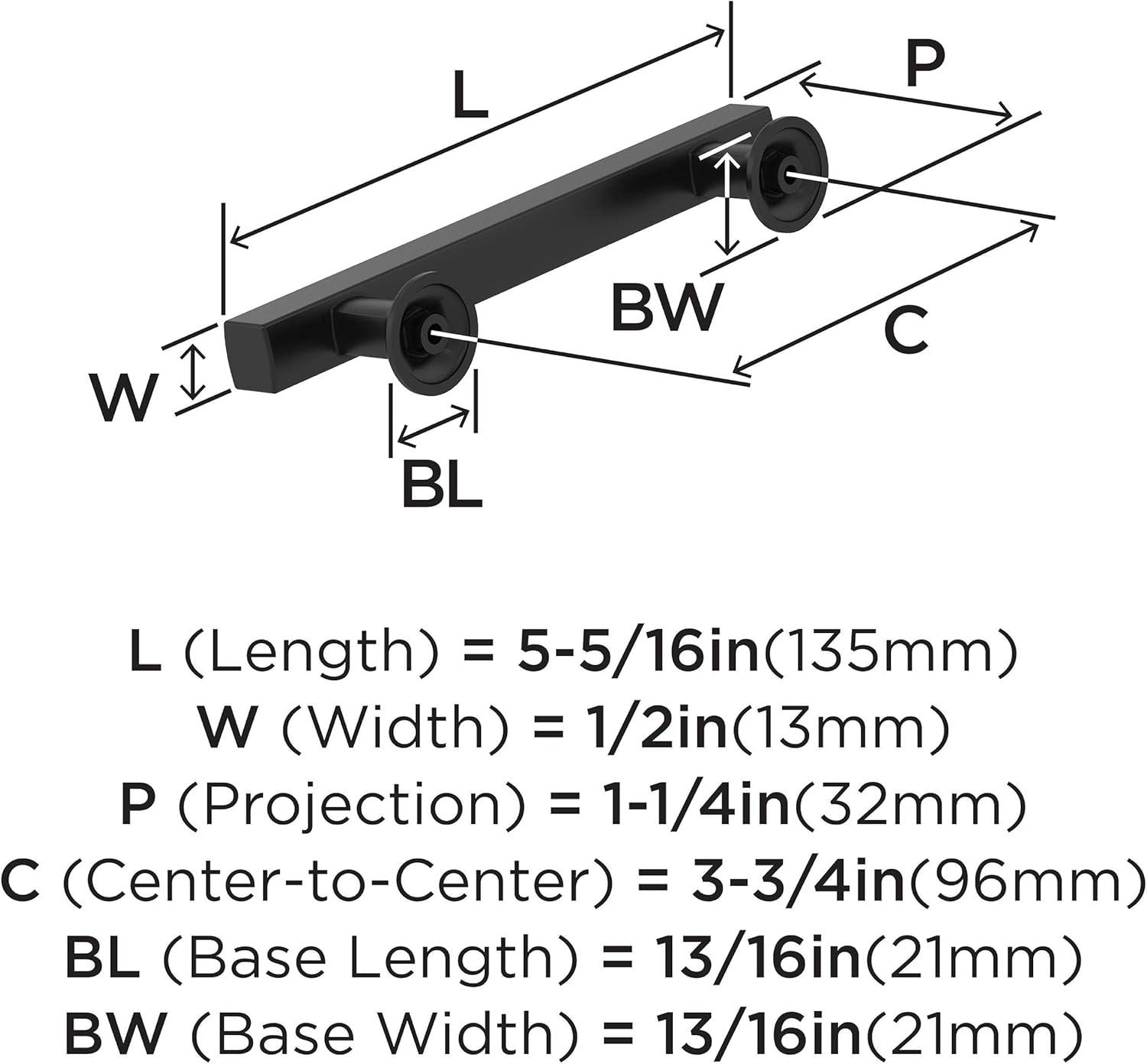 imageAmerock Corp BP37111CZ Everett Appliance Pull 18 in 457 mm CentertoCenter Champagne BronzeMatte Black