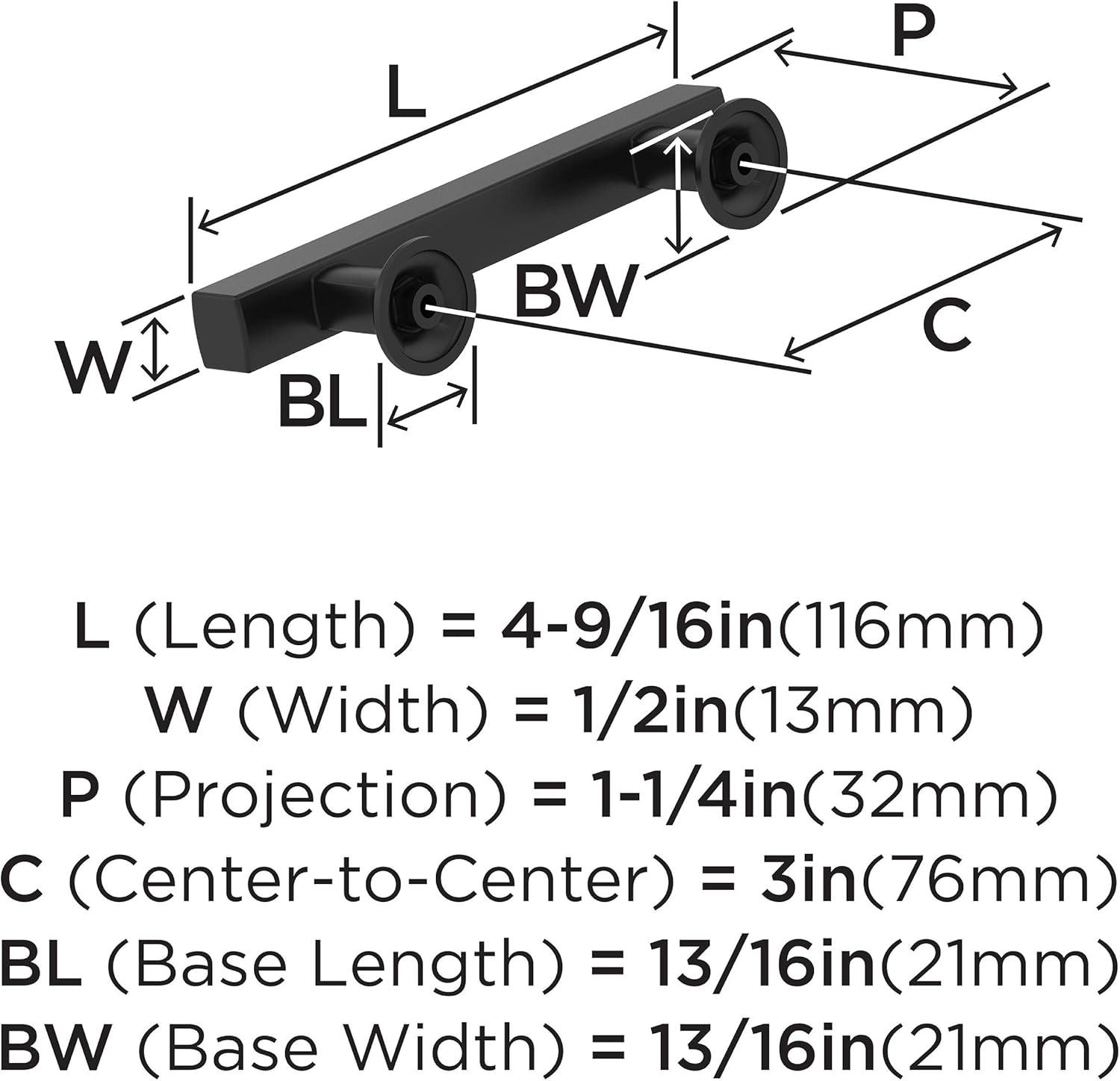 imageAmerock Corp BP37111CZ Everett Appliance Pull 18 in 457 mm CentertoCenter Champagne BronzeMatte Black