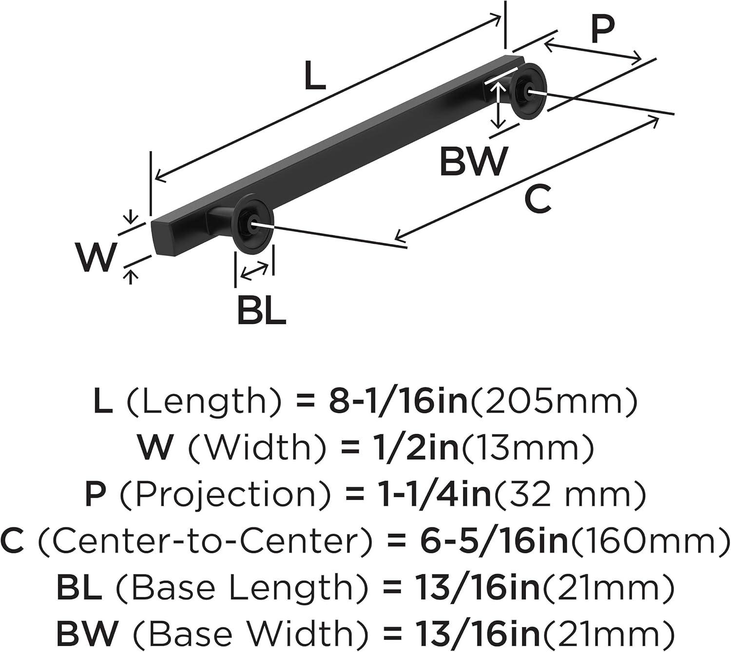 imageAmerock Corp BP37111CZ Everett Appliance Pull 18 in 457 mm CentertoCenter Champagne BronzeMatte Black