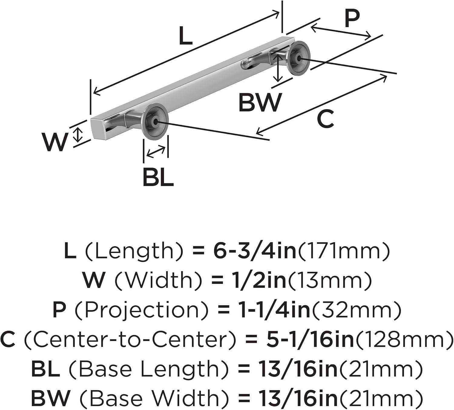 imageAmerock Corp BP37111CZ Everett Appliance Pull 18 in 457 mm CentertoCenter Champagne BronzePolished Chrome