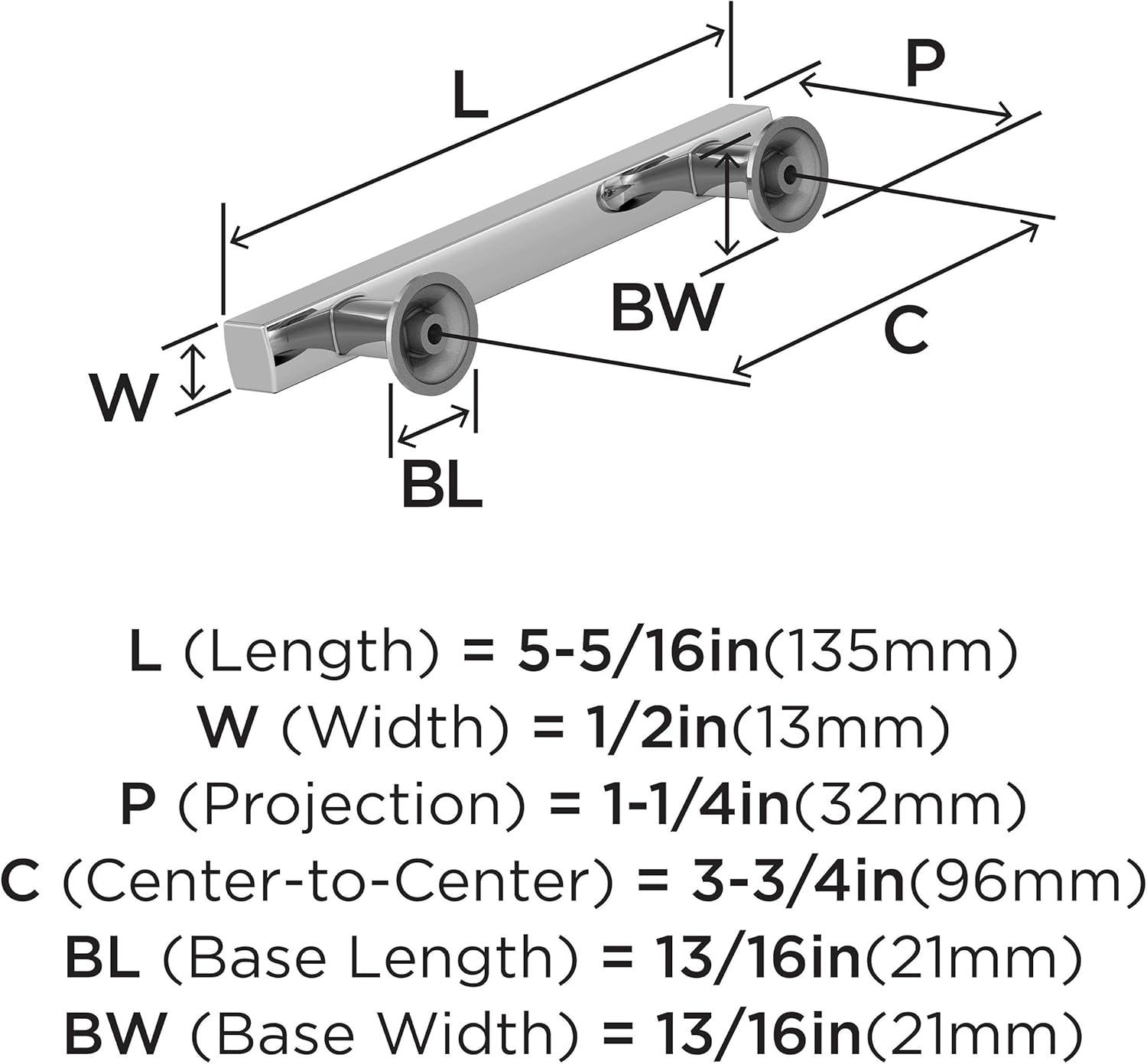 imageAmerock Corp BP37111CZ Everett Appliance Pull 18 in 457 mm CentertoCenter Champagne BronzePolished Chrome
