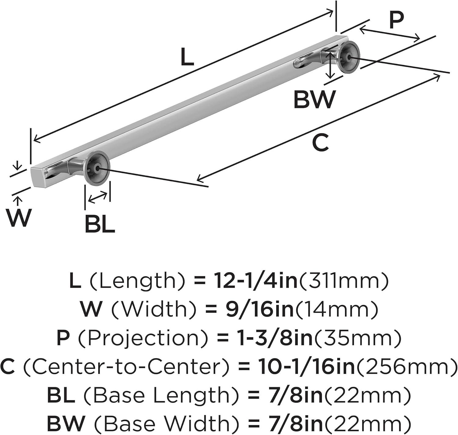 imageAmerock Corp BP37111CZ Everett Appliance Pull 18 in 457 mm CentertoCenter Champagne BronzePolished Chrome