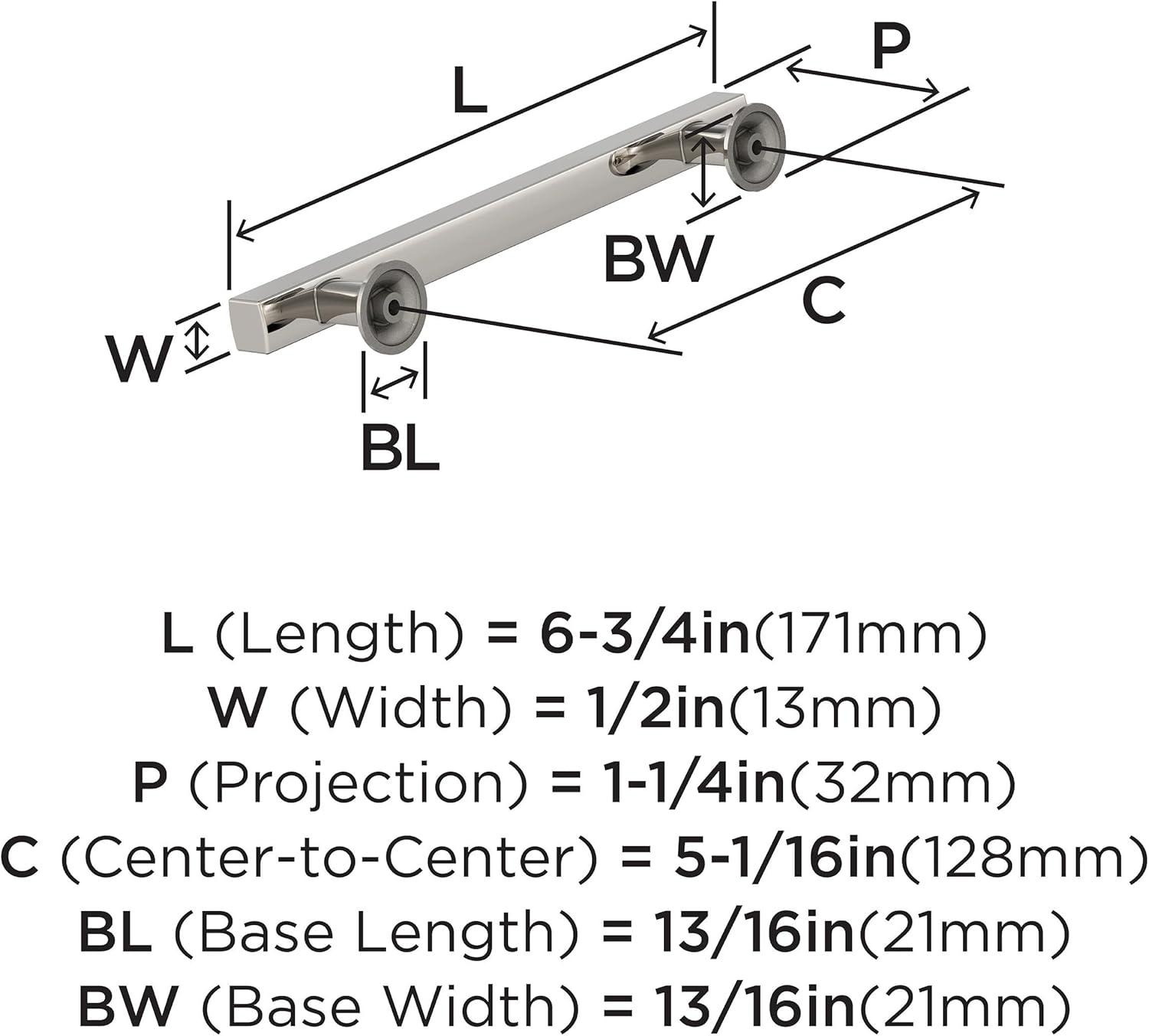 imageAmerock Corp BP37111CZ Everett Appliance Pull 18 in 457 mm CentertoCenter Champagne BronzePolished Nickel