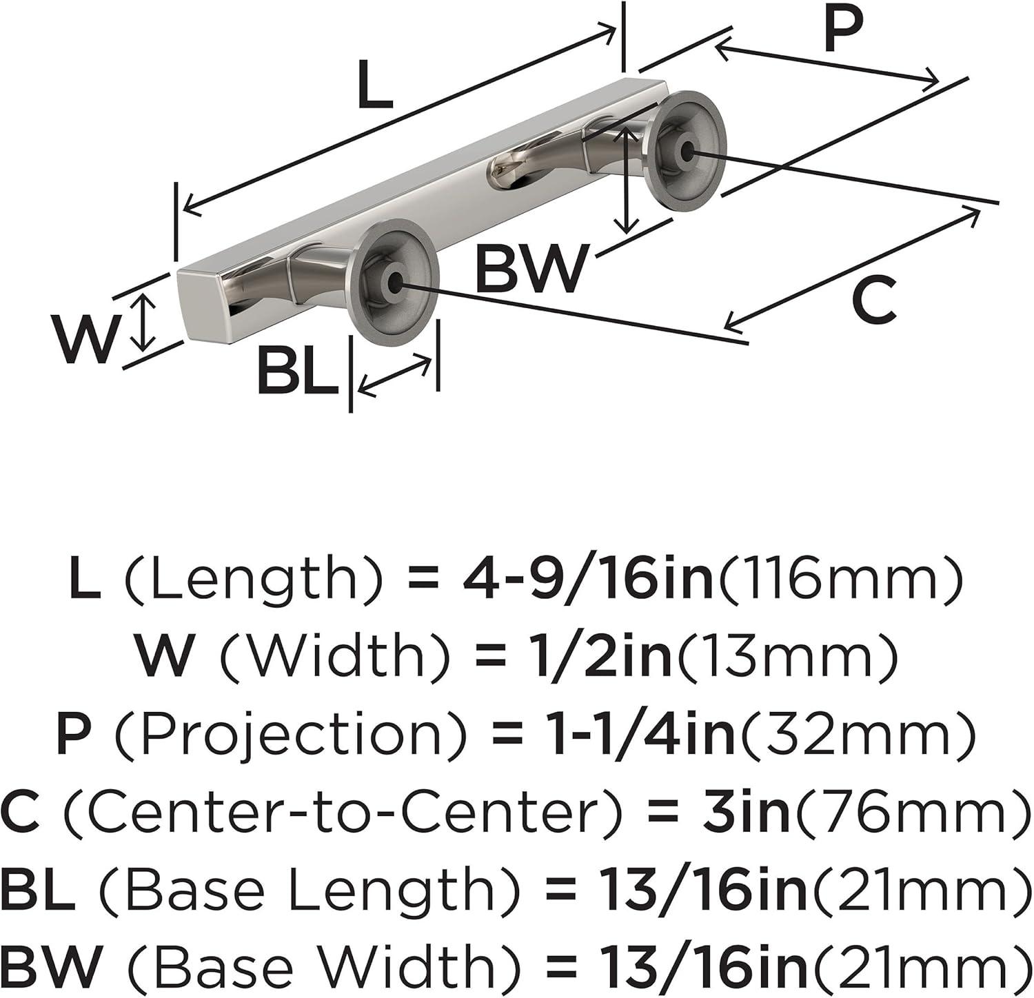 imageAmerock Corp BP37111CZ Everett Appliance Pull 18 in 457 mm CentertoCenter Champagne BronzePolished Nickel