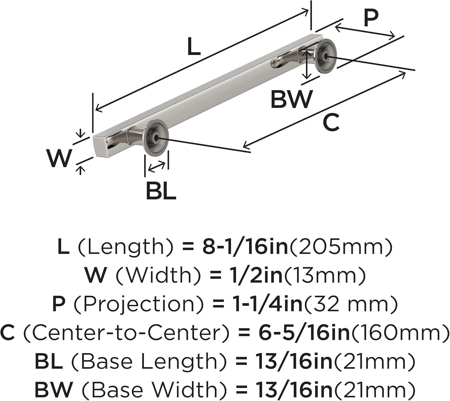 imageAmerock Corp BP37111CZ Everett Appliance Pull 18 in 457 mm CentertoCenter Champagne BronzePolished Nickel
