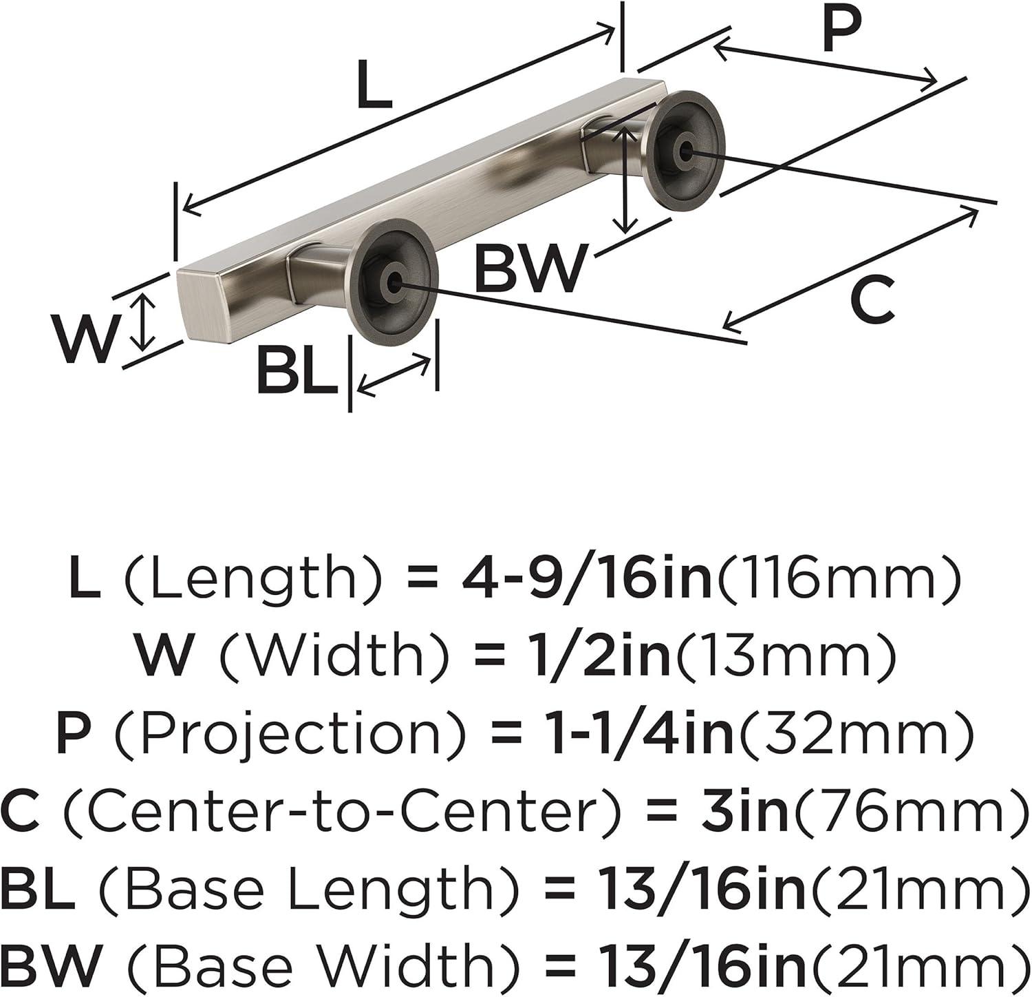 imageAmerock Corp BP37111CZ Everett Appliance Pull 18 in 457 mm CentertoCenter Champagne BronzeSatin Nickel