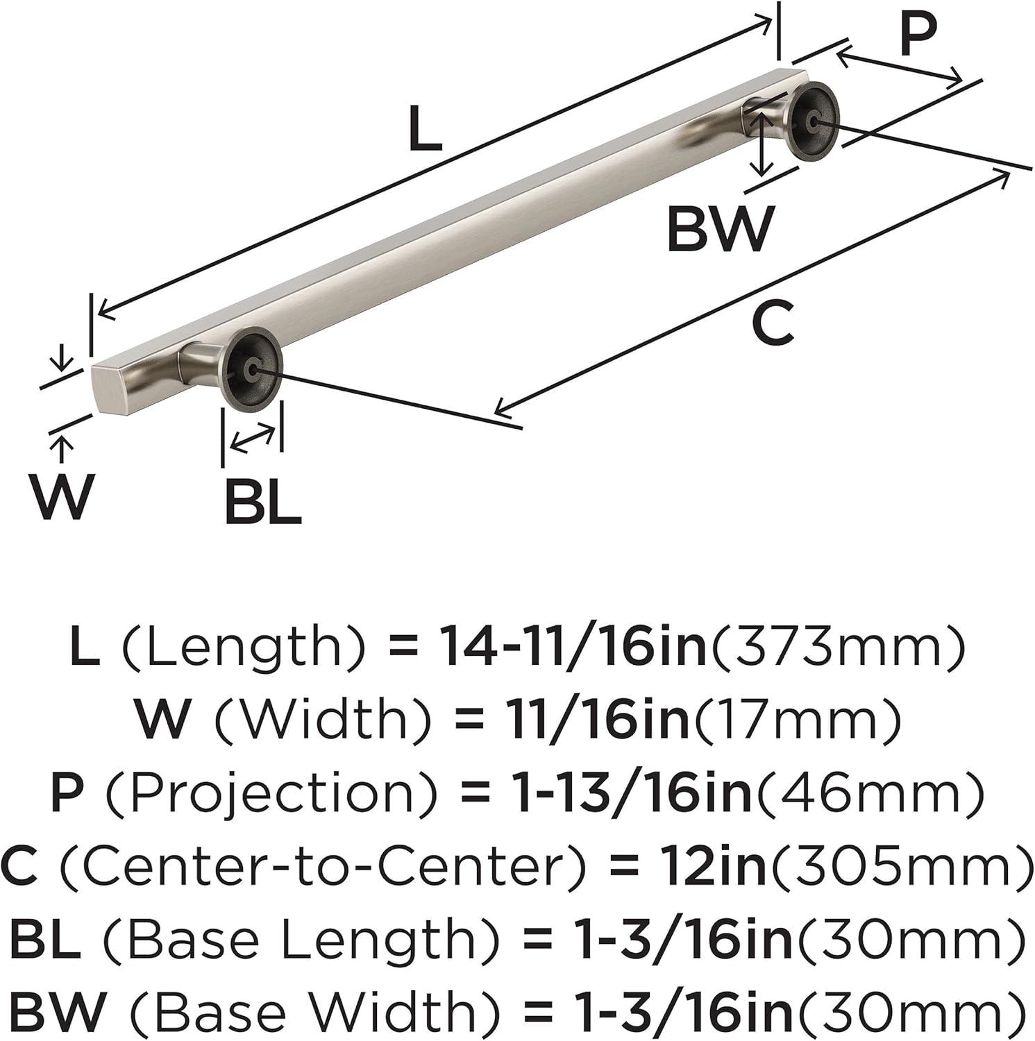 imageAmerock Corp BP37111CZ Everett Appliance Pull 18 in 457 mm CentertoCenter Champagne BronzeSatin Nickel