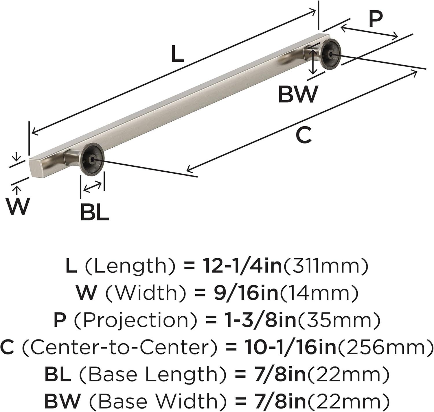 imageAmerock Corp BP37111CZ Everett Appliance Pull 18 in 457 mm CentertoCenter Champagne BronzeSatin Nickel