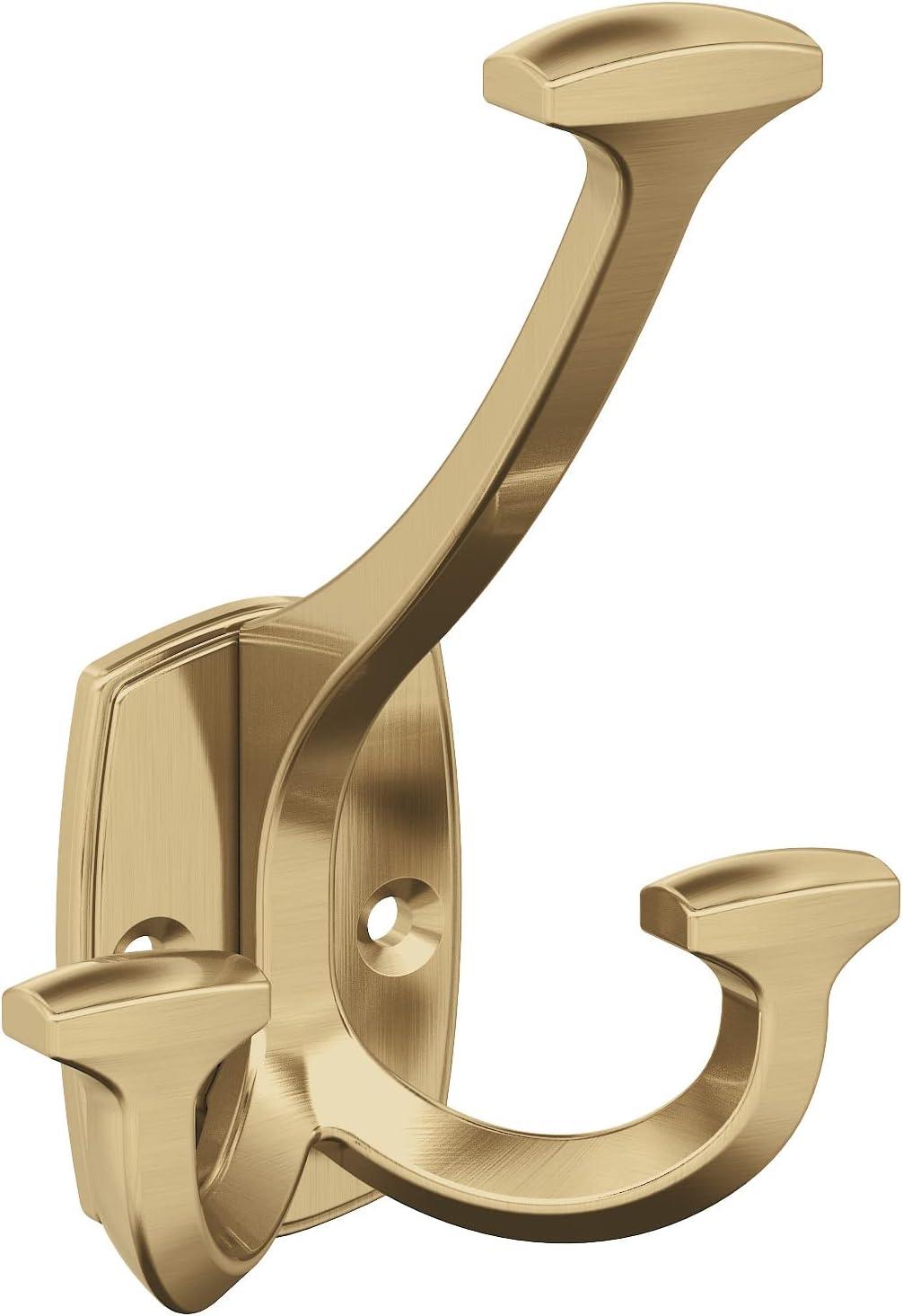 imageAmerock H37004ORB Vicinity Triple Prong Decorative Wall Hook Oil Rubbed Bronze Hook for Coats Hats Backpacks Bags Hooks for Bathroom Bedroom Closet Entryway Laundry Room OfficeChampagne Bronze