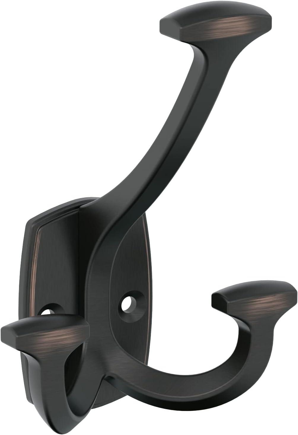 imageAmerock H37004ORB Vicinity Triple Prong Decorative Wall Hook Oil Rubbed Bronze Hook for Coats Hats Backpacks Bags Hooks for Bathroom Bedroom Closet Entryway Laundry Room OfficeOil Rubbed Bronze