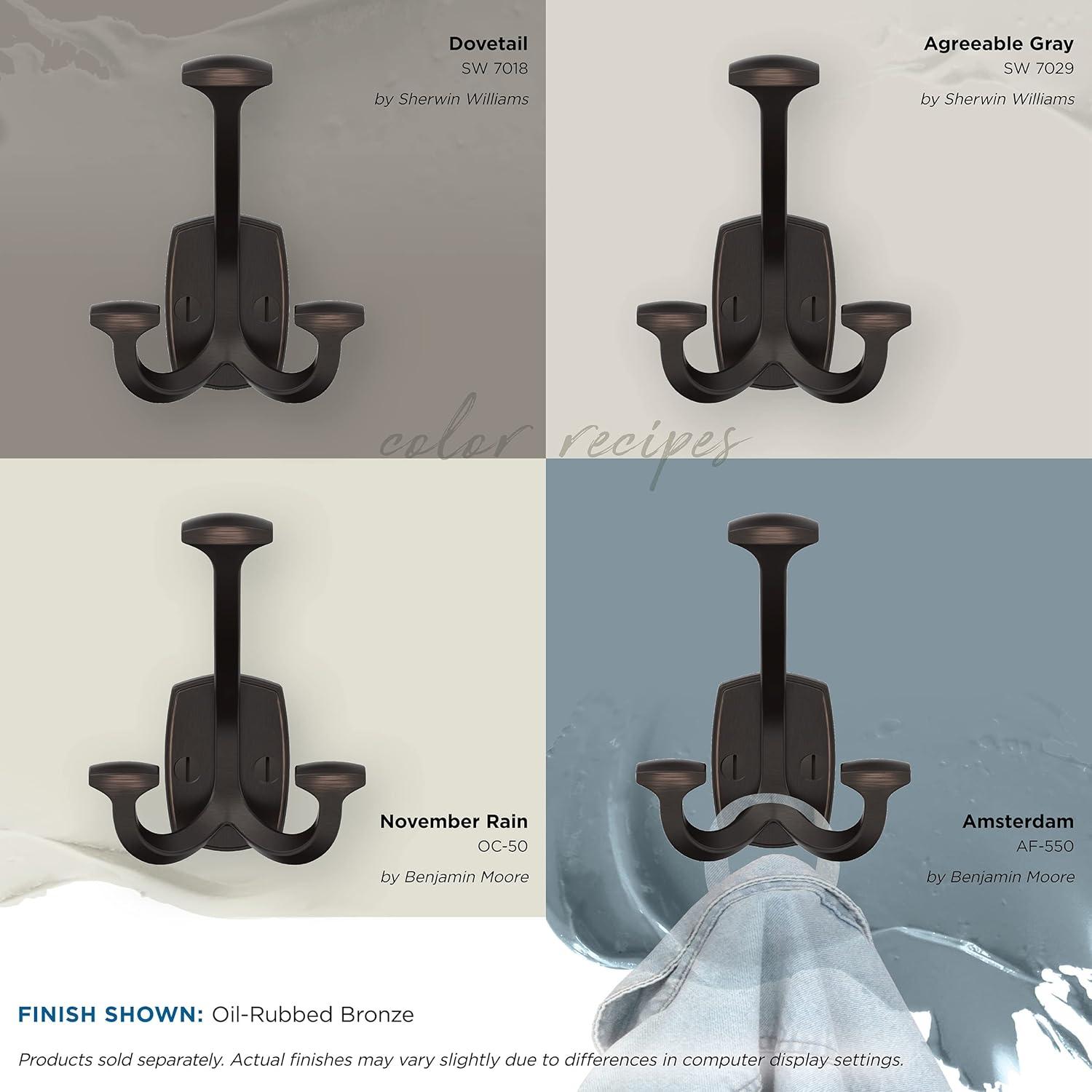 imageAmerock H37004ORB Vicinity Triple Prong Decorative Wall Hook Oil Rubbed Bronze Hook for Coats Hats Backpacks Bags Hooks for Bathroom Bedroom Closet Entryway Laundry Room OfficeOil Rubbed Bronze
