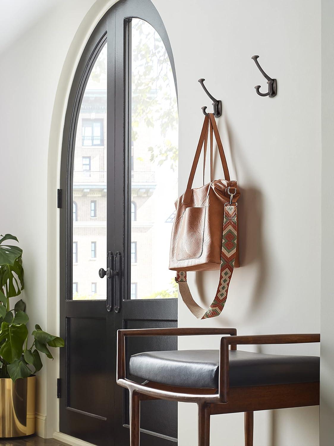 imageAmerock H37004ORB Vicinity Triple Prong Decorative Wall Hook Oil Rubbed Bronze Hook for Coats Hats Backpacks Bags Hooks for Bathroom Bedroom Closet Entryway Laundry Room OfficeOil Rubbed Bronze
