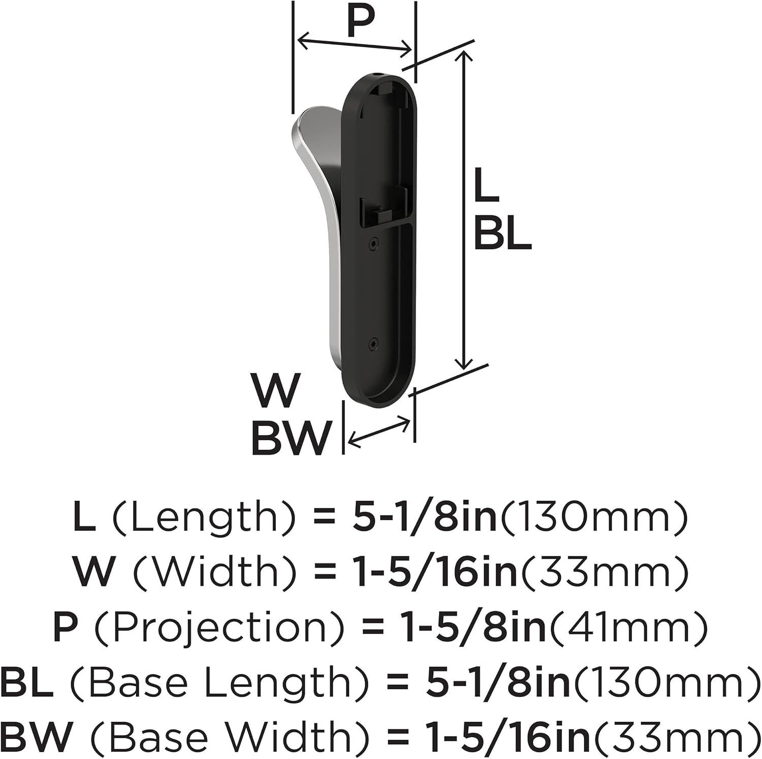 imageAmerock HBX37012MB Unison Single Prong Decorative Wall Hook Matte Black Hook for Coats Hats Backpacks Bags Hooks for Bathroom Bedroom Closet Entryway Laundry Room OfficeMatte BlackPolished Nickel