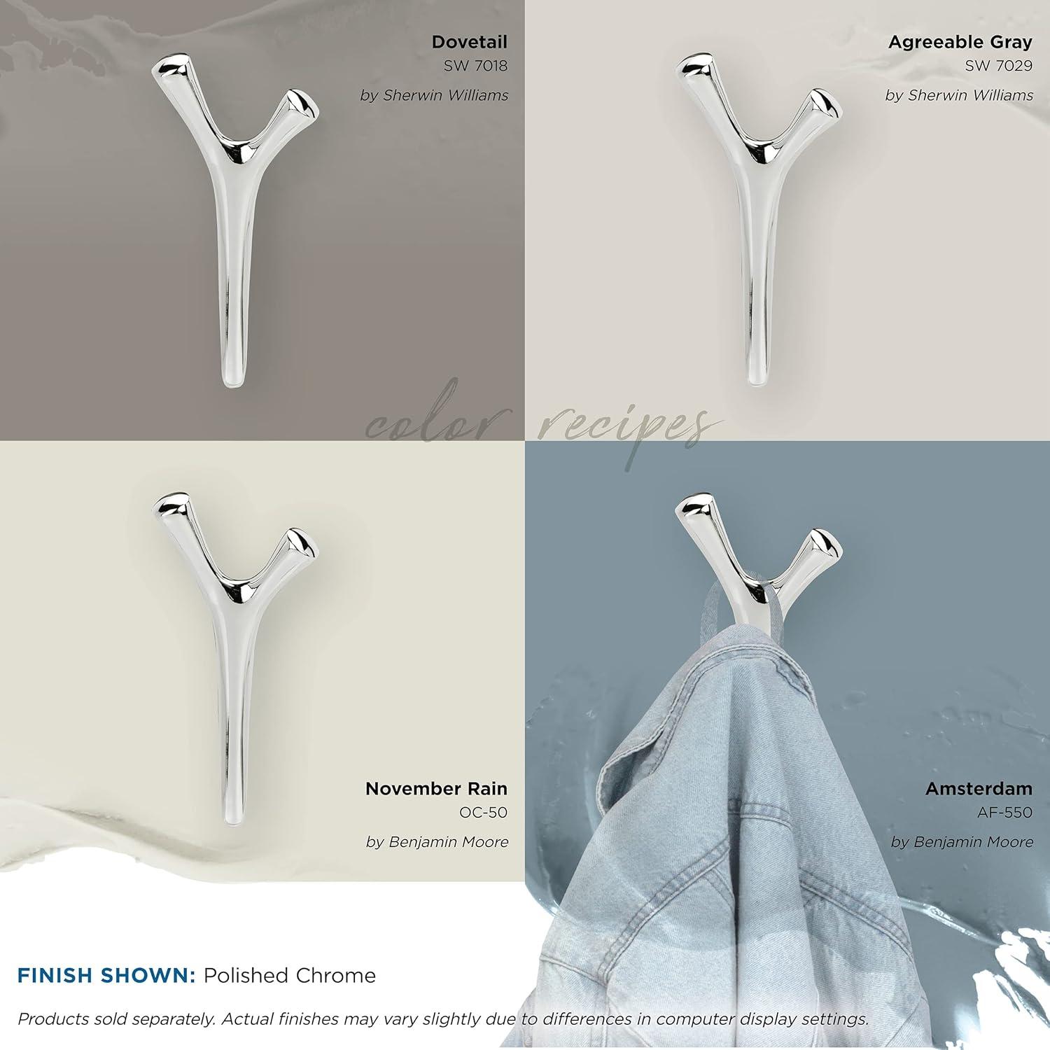 imageAmerock HBX37016G10 Kodiak Triple Prong Decorative Wall Hook Satin Nickel Hook for Coats Hats Backpacks Bags Hooks for Bathroom Bedroom Closet Entryway Laundry Room OfficeChrome