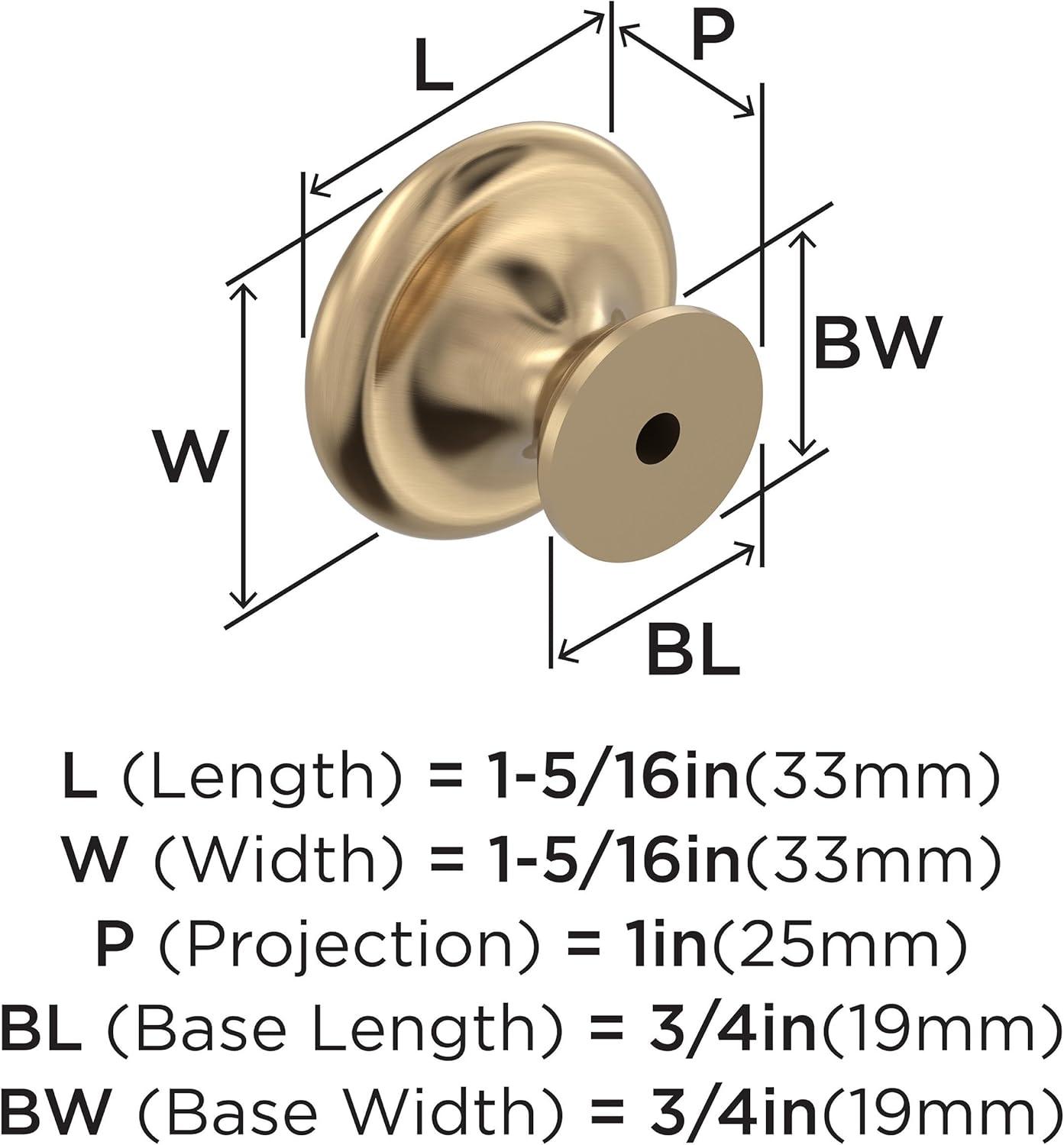 imageAmerock Inspirations 1516 inch 33mm Diameter OilRubbed Bronze Cabinet Knob 10 PackChampagne Bronze