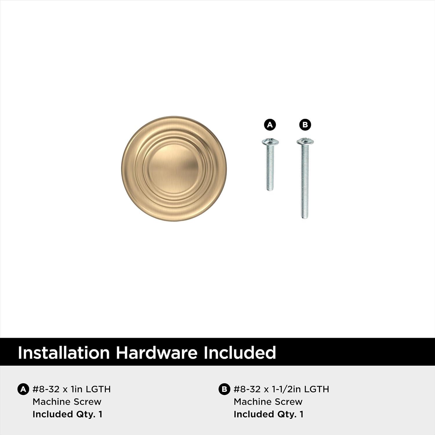 imageAmerock Inspirations 1516 inch 33mm Diameter OilRubbed Bronze Cabinet Knob 10 PackChampagne Bronze