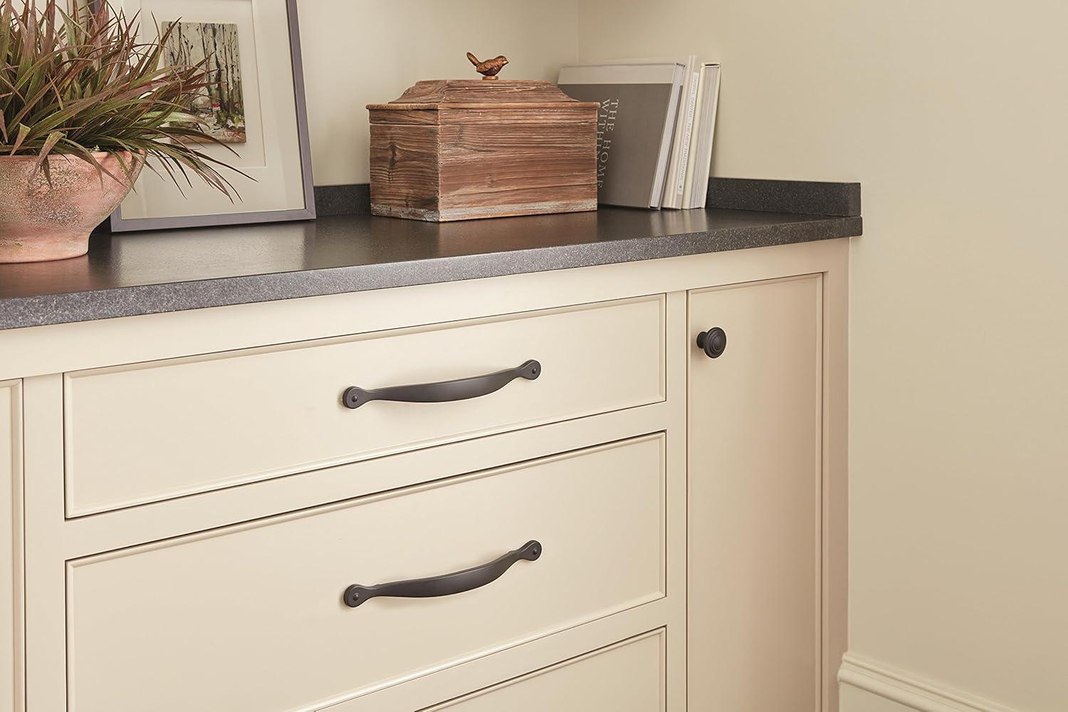 imageAmerock Inspirations 1516 inch 33mm Diameter OilRubbed Bronze Cabinet Knob 10 PackMatte Black