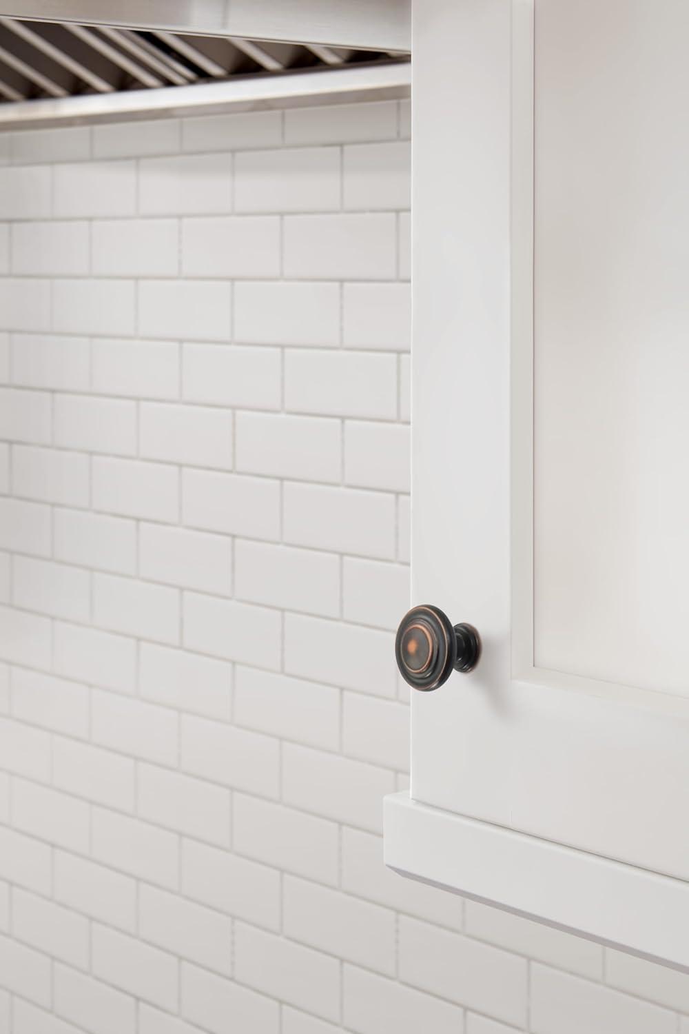 imageAmerock Inspirations 1516 inch 33mm Diameter OilRubbed Bronze Cabinet Knob 10 PackOil Rubbed Bronze