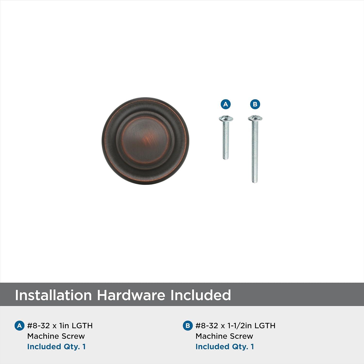 imageAmerock Inspirations 1516 inch 33mm Diameter OilRubbed Bronze Cabinet Knob 10 PackOil Rubbed Bronze