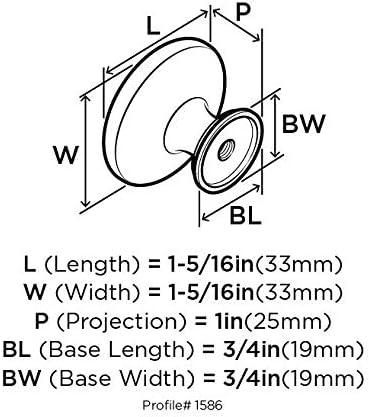 imageAmerock Inspirations 1516 inch 33mm Diameter OilRubbed Bronze Cabinet Knob 10 PackOil Rubbed Bronze
