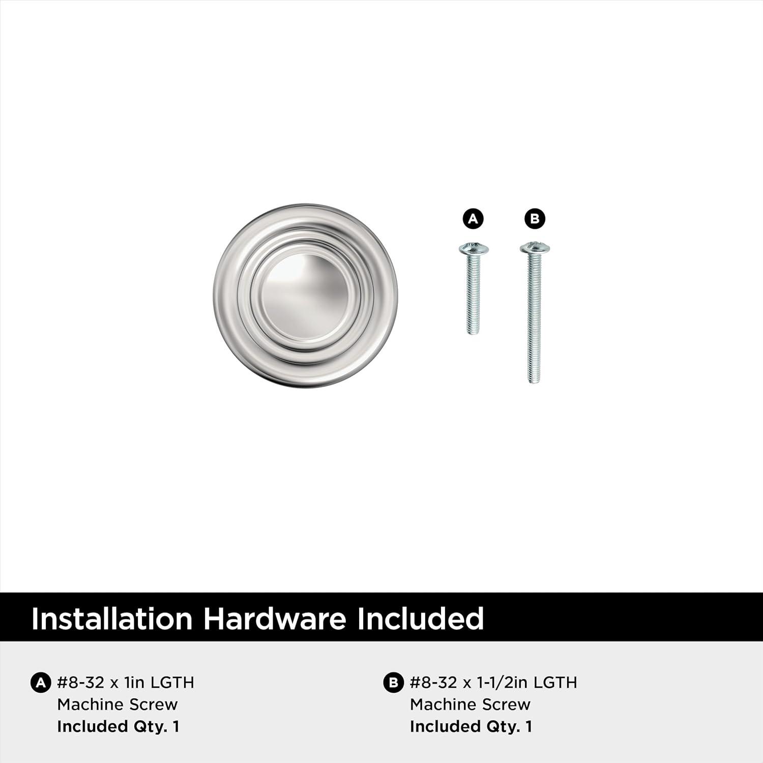 imageAmerock Inspirations 1516 inch 33mm Diameter OilRubbed Bronze Cabinet Knob 10 PackPolished Chrome