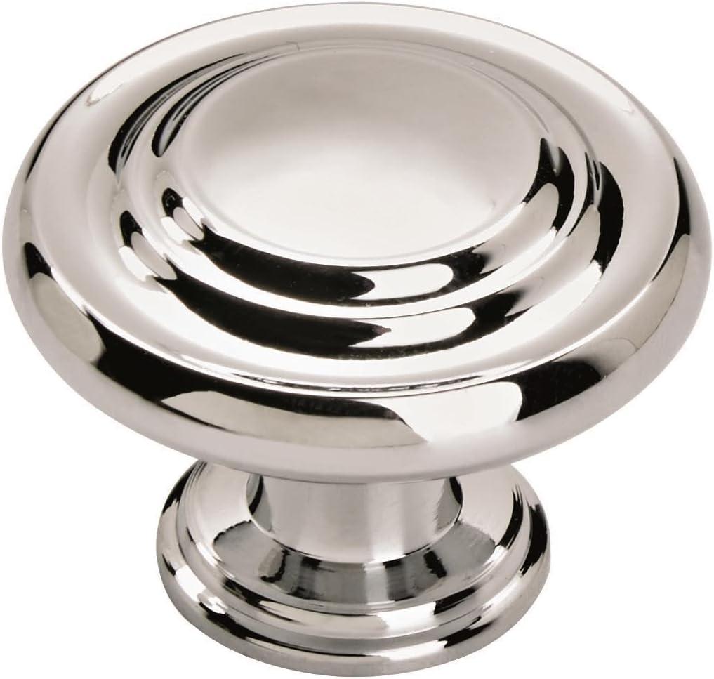 imageAmerock Inspirations 1516 inch 33mm Diameter OilRubbed Bronze Cabinet Knob 10 PackPolished Chrome