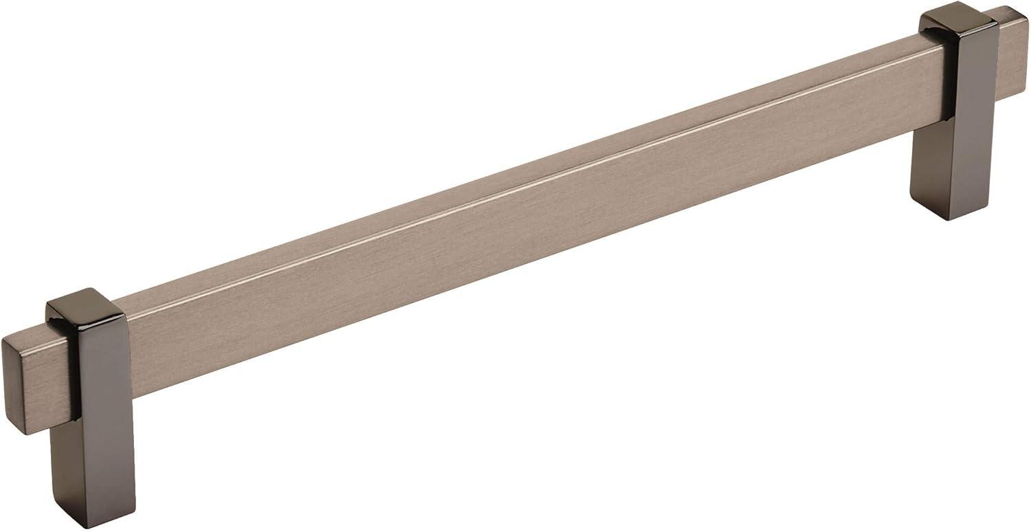 imageAmerock Mulino 7916 inch 192mm CentertoCenter Golden ChampagneMatte Black Cabinet Pull BP36725BBZMBBlack Brushed NickelBlack Nickel