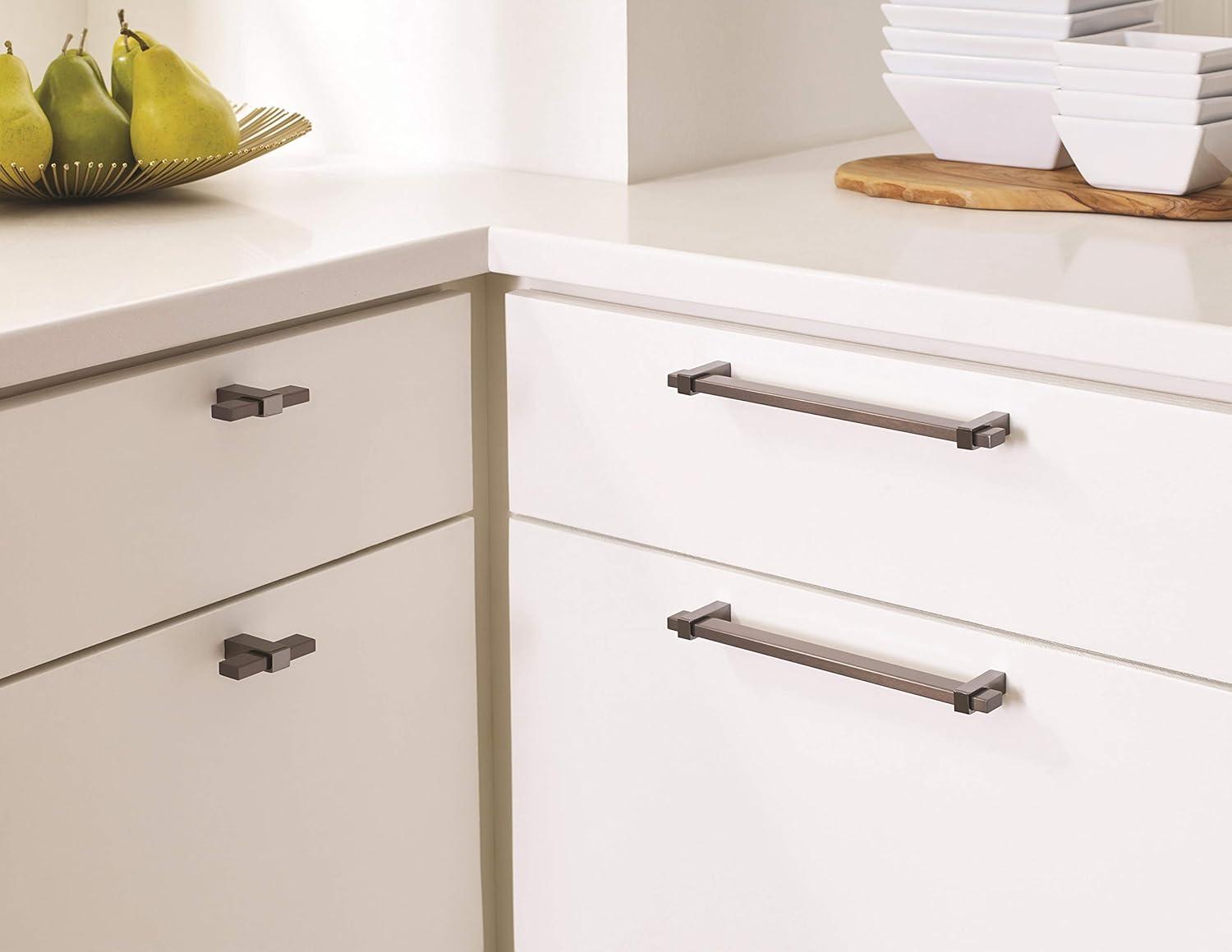 imageAmerock Mulino 7916 inch 192mm CentertoCenter Golden ChampagneMatte Black Cabinet Pull BP36725BBZMBBlack Brushed NickelBlack Nickel