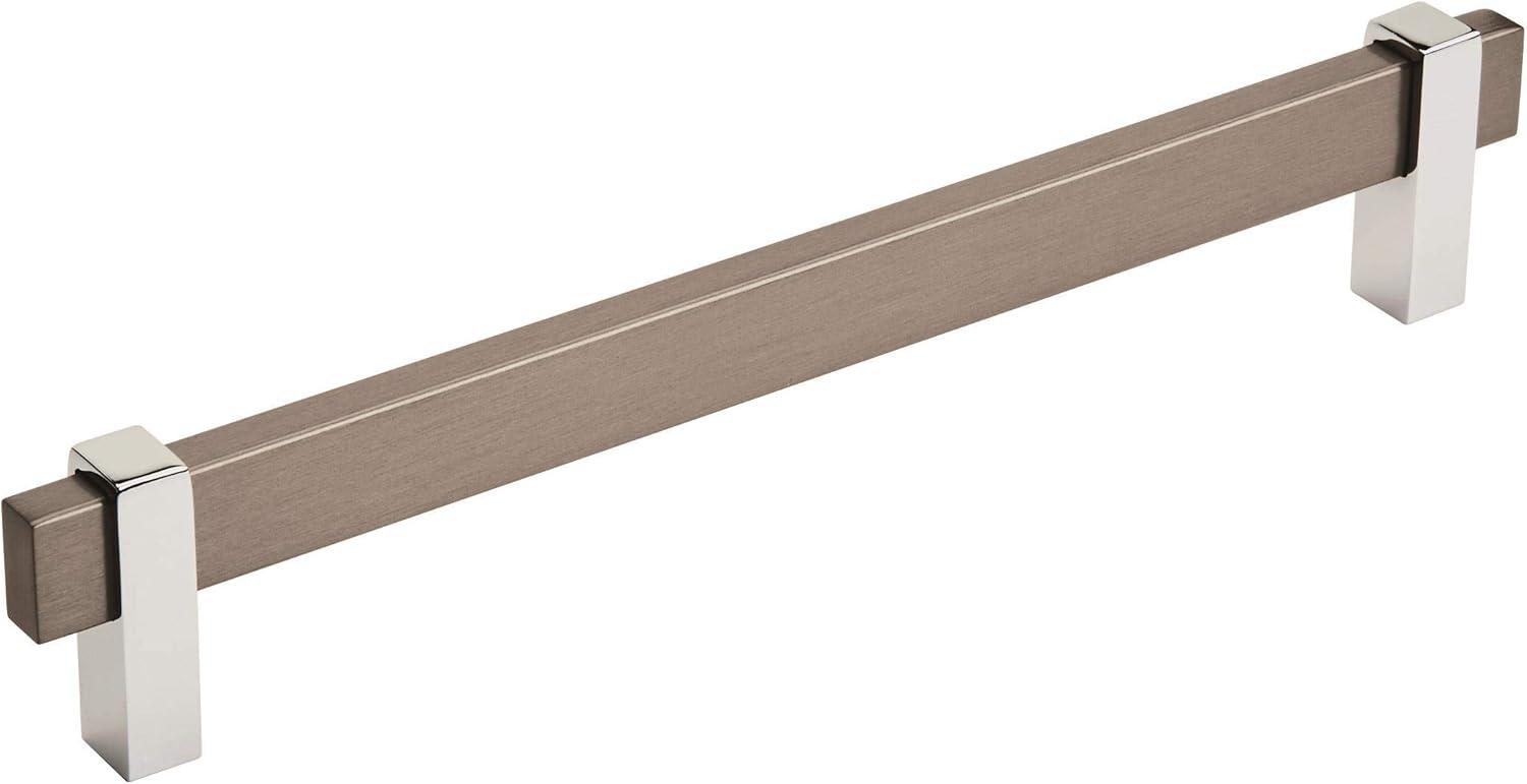 imageAmerock Mulino 7916 inch 192mm CentertoCenter Golden ChampagneMatte Black Cabinet Pull BP36725BBZMBBlack Brushed NickelPolished Chrome