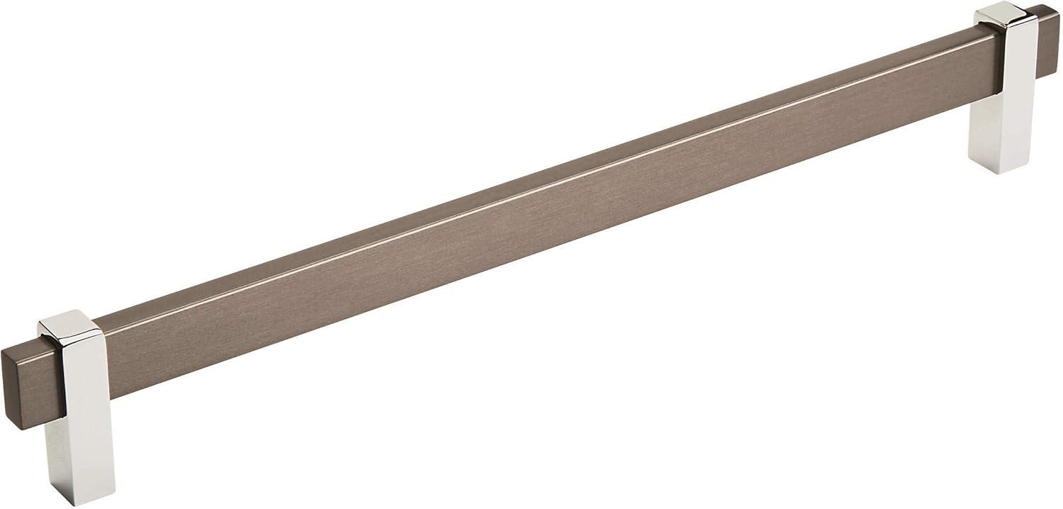 imageAmerock Mulino 7916 inch 192mm CentertoCenter Golden ChampagneMatte Black Cabinet Pull BP36725BBZMBBlack Brushed NickelPolished Chrome