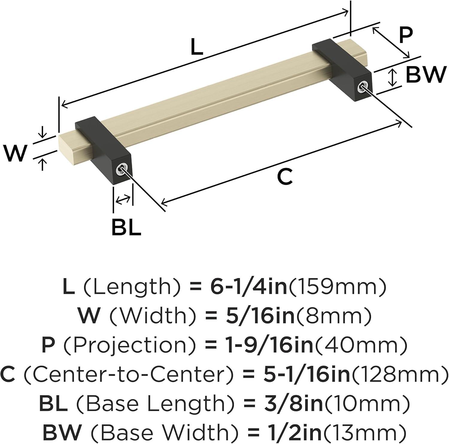 imageAmerock Mulino 7916 inch 192mm CentertoCenter Golden ChampagneMatte Black Cabinet Pull BP36725BBZMBGolden ChampagneMatte Black