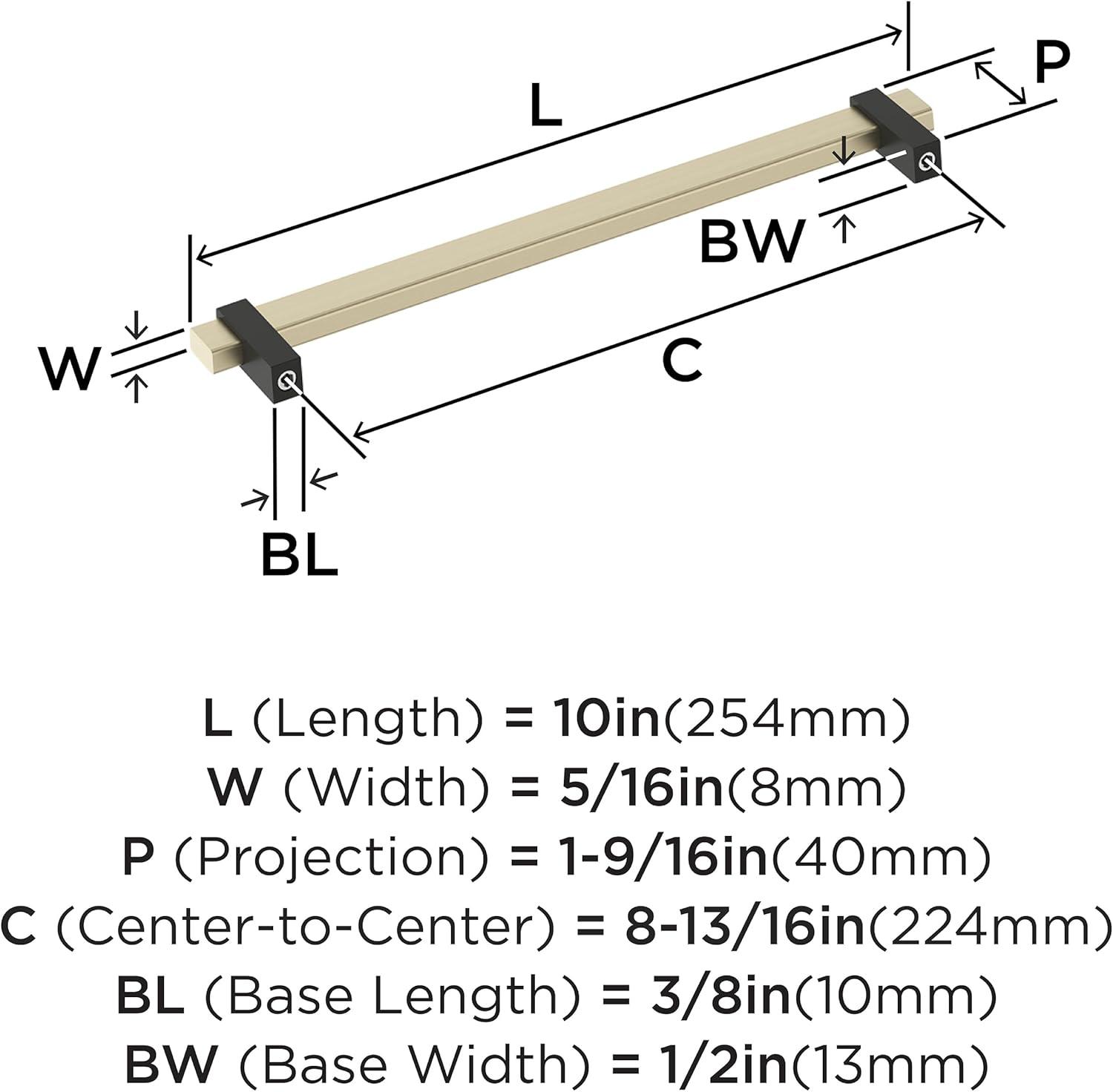 imageAmerock Mulino 7916 inch 192mm CentertoCenter Golden ChampagneMatte Black Cabinet Pull BP36725BBZMBGolden ChampagneMatte Black