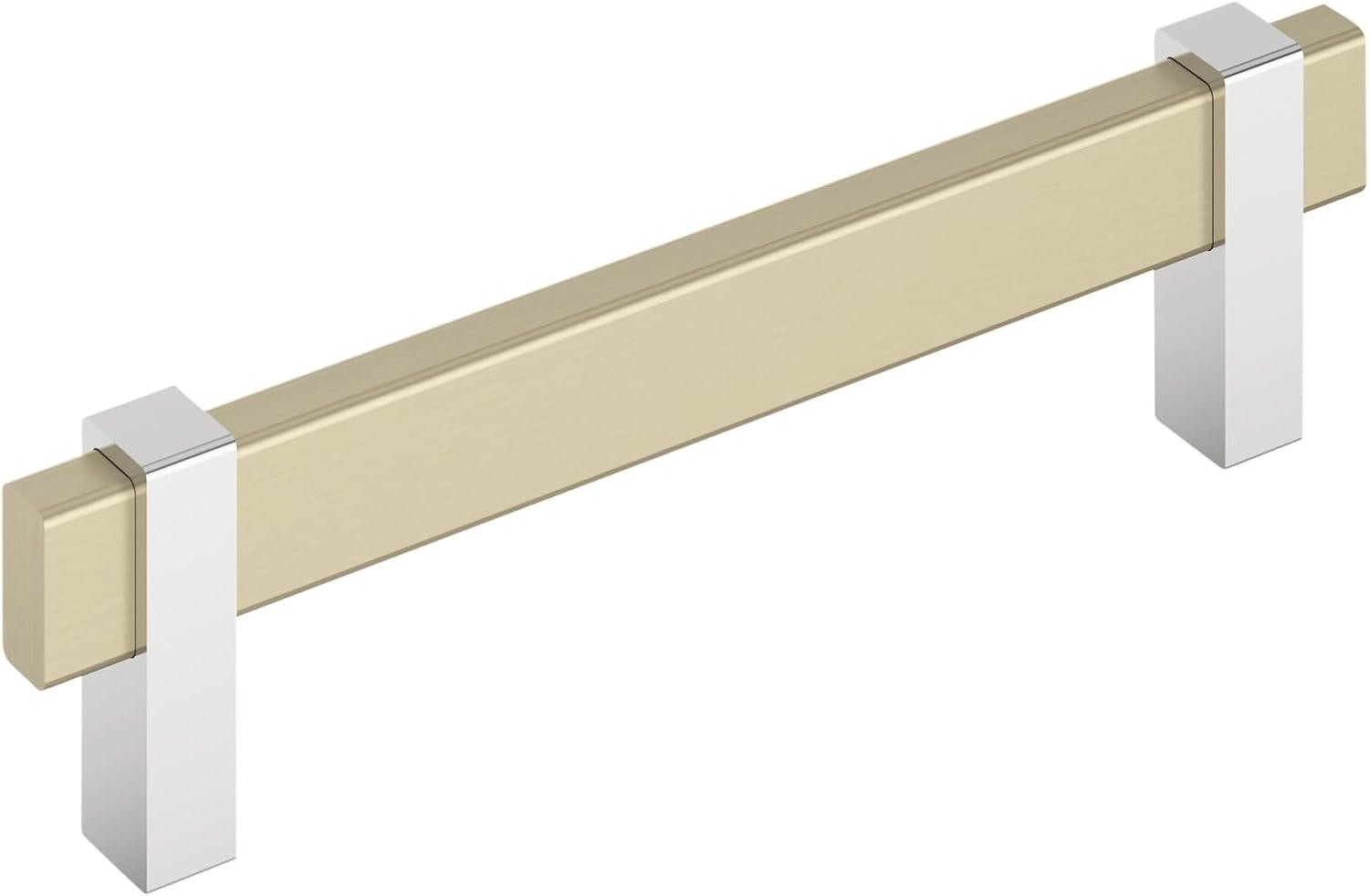 imageAmerock Mulino 7916 inch 192mm CentertoCenter Golden ChampagneMatte Black Cabinet Pull BP36725BBZMBGolden ChampagnePolished Chrome
