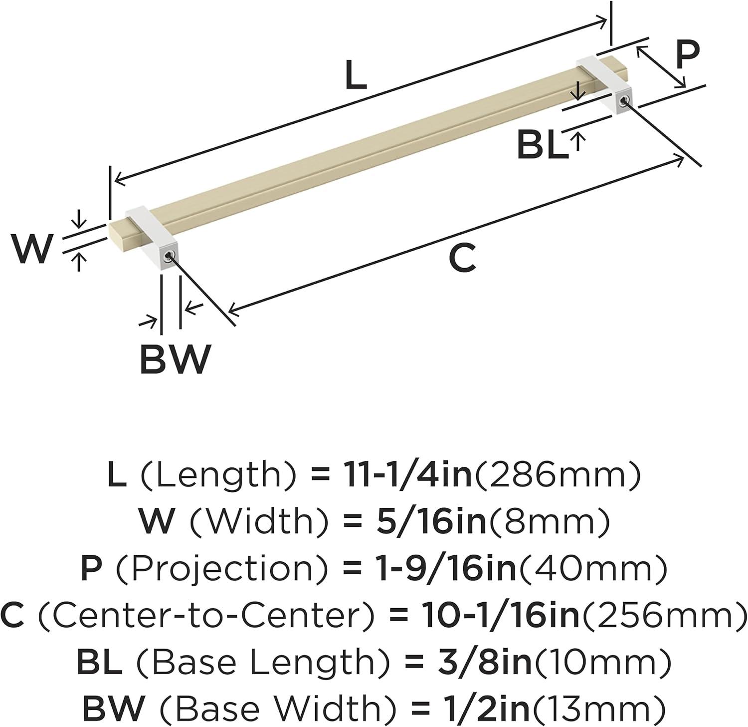 imageAmerock Mulino 7916 inch 192mm CentertoCenter Golden ChampagneMatte Black Cabinet Pull BP36725BBZMBGolden ChampagnePolished Chrome
