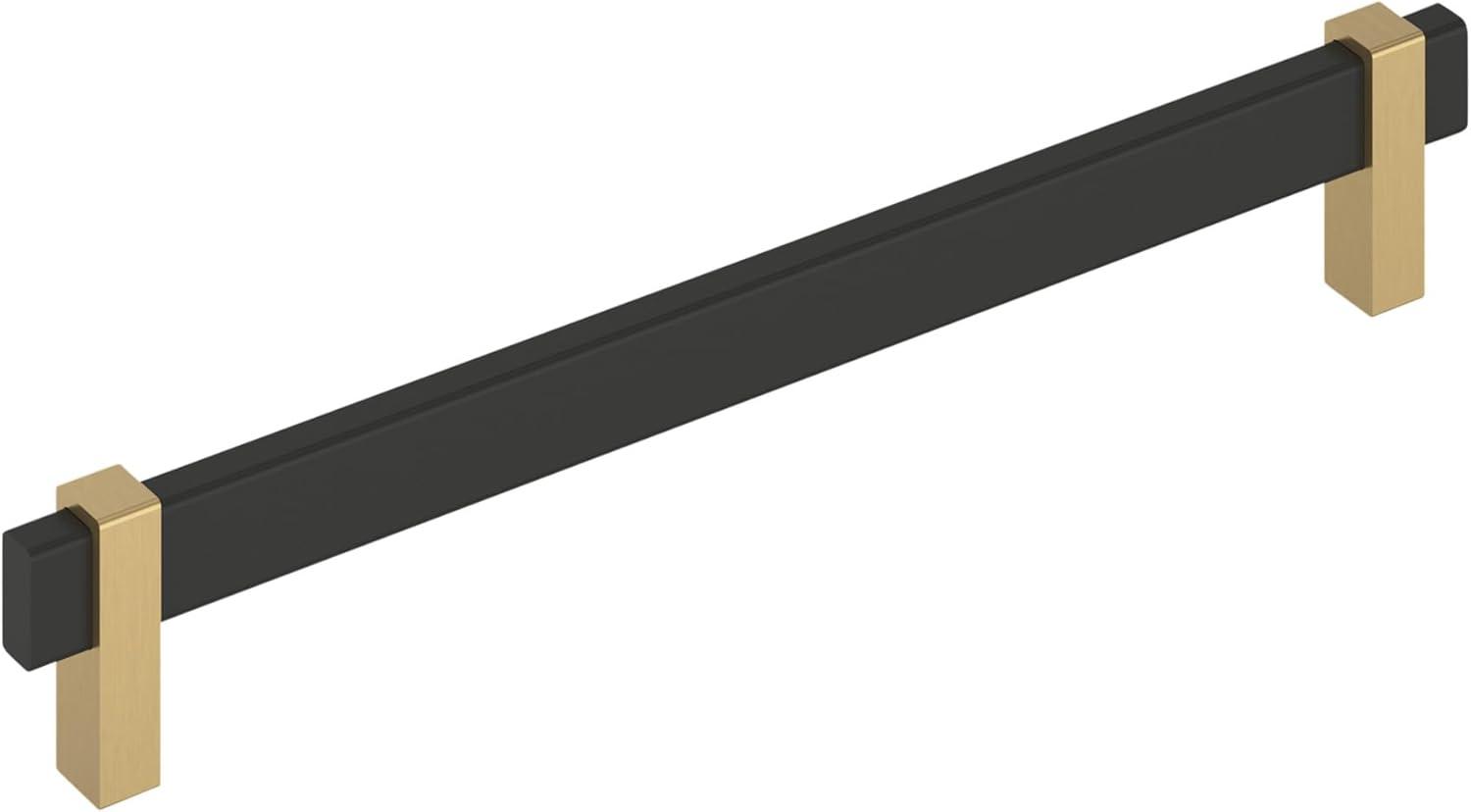 imageAmerock Mulino 7916 inch 192mm CentertoCenter Golden ChampagneMatte Black Cabinet Pull BP36725BBZMBMatte BlackChampagne Bronze