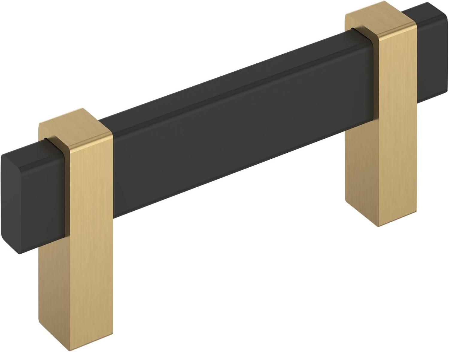 imageAmerock Mulino 7916 inch 192mm CentertoCenter Golden ChampagneMatte Black Cabinet Pull BP36725BBZMBMatte BlackChampagne Bronze