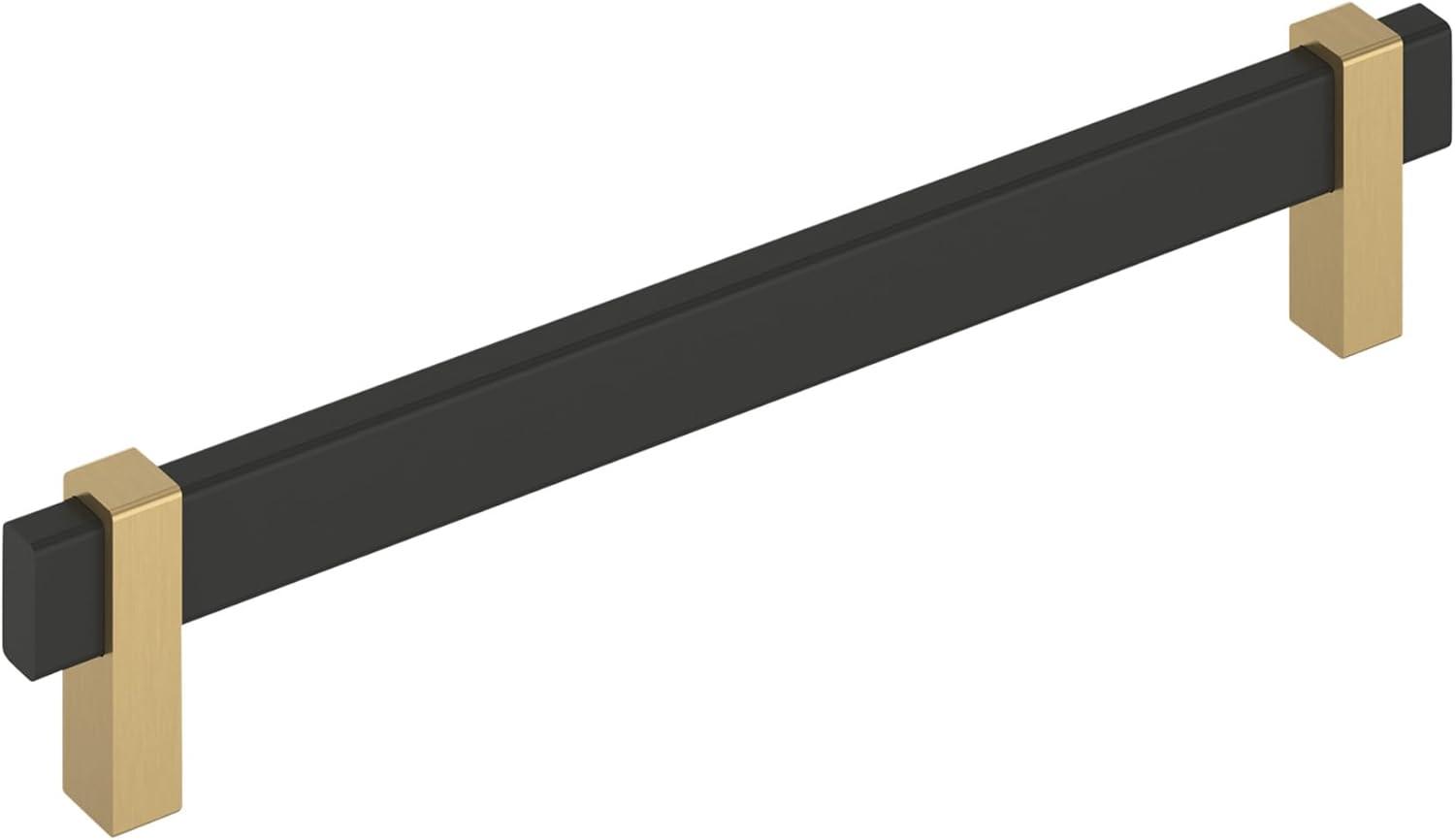 imageAmerock Mulino 7916 inch 192mm CentertoCenter Golden ChampagneMatte Black Cabinet Pull BP36725BBZMBMatte BlackChampagne Bronze
