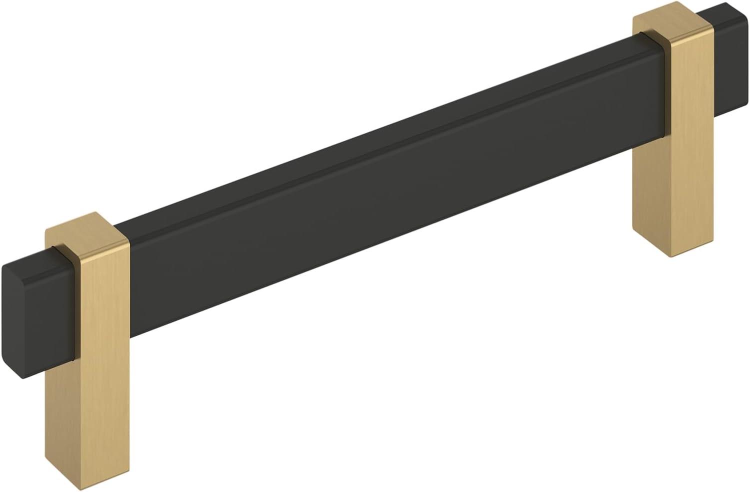 imageAmerock Mulino 7916 inch 192mm CentertoCenter Golden ChampagneMatte Black Cabinet Pull BP36725BBZMBMatte BlackChampagne Bronze
