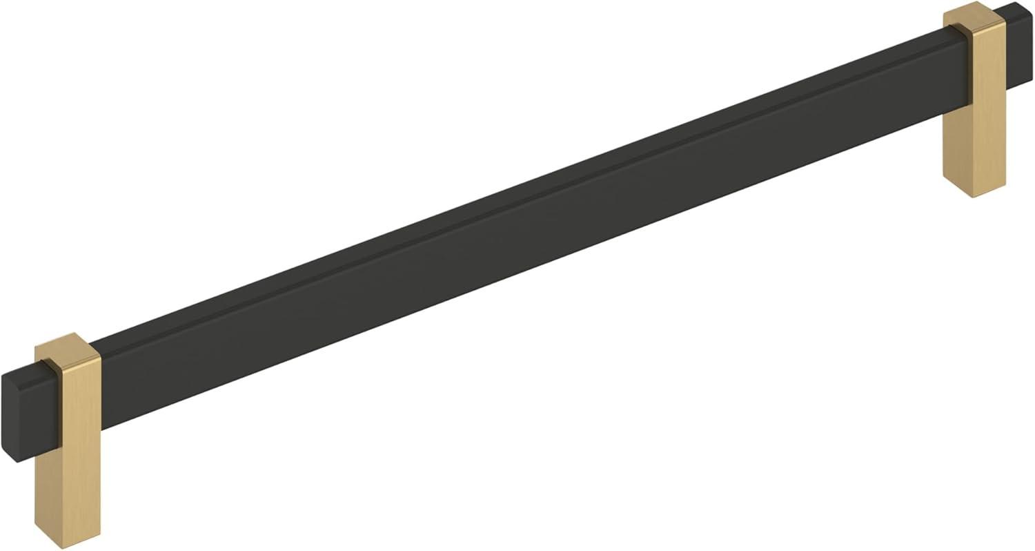 imageAmerock Mulino 7916 inch 192mm CentertoCenter Golden ChampagneMatte Black Cabinet Pull BP36725BBZMBMatte BlackChampagne Bronze