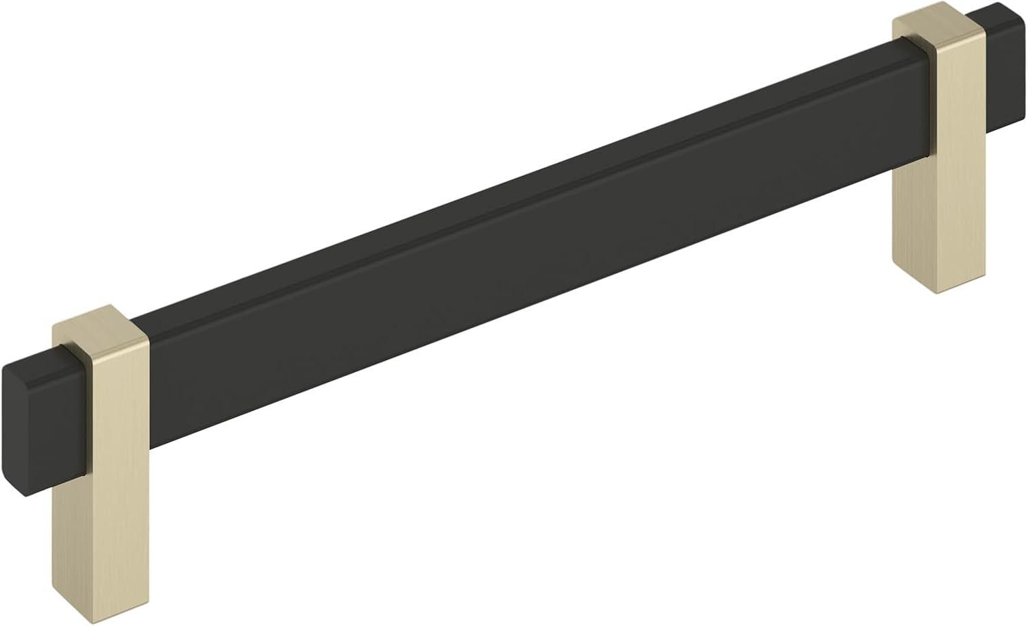 imageAmerock Mulino 7916 inch 192mm CentertoCenter Golden ChampagneMatte Black Cabinet Pull BP36725BBZMBMatte BlackGolden Champagne