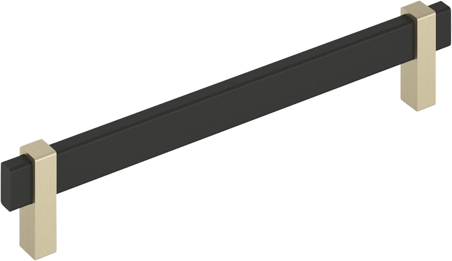 imageAmerock Mulino 7916 inch 192mm CentertoCenter Golden ChampagneMatte Black Cabinet Pull BP36725BBZMBMatte BlackGolden Champagne