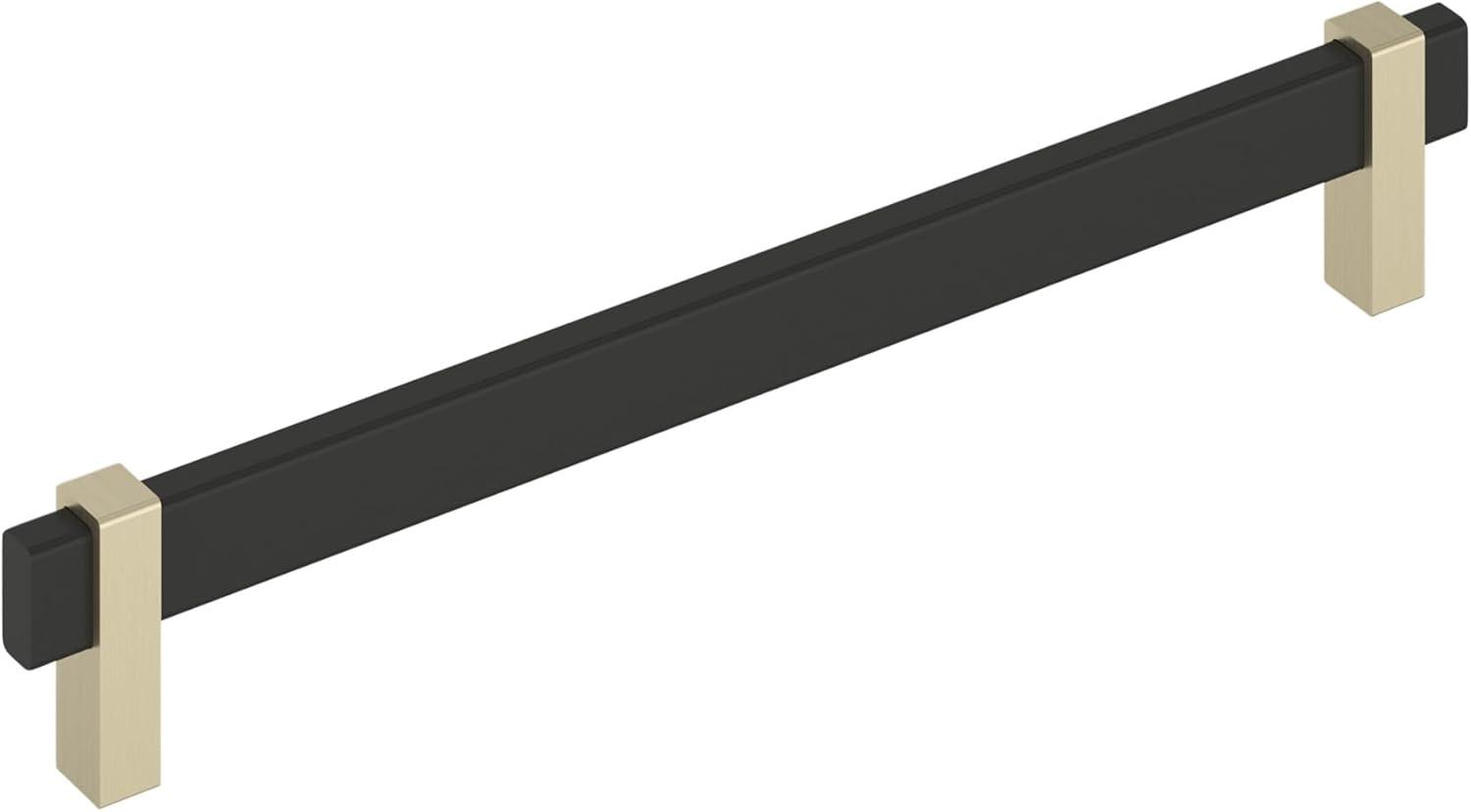 imageAmerock Mulino 7916 inch 192mm CentertoCenter Golden ChampagneMatte Black Cabinet Pull BP36725BBZMBMatte BlackGolden Champagne