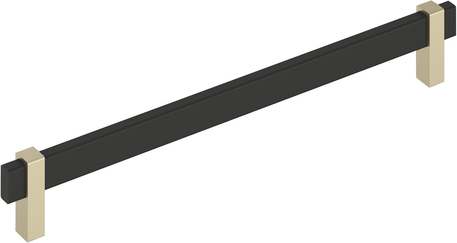imageAmerock Mulino 7916 inch 192mm CentertoCenter Golden ChampagneMatte Black Cabinet Pull BP36725BBZMBMatte BlackGolden Champagne