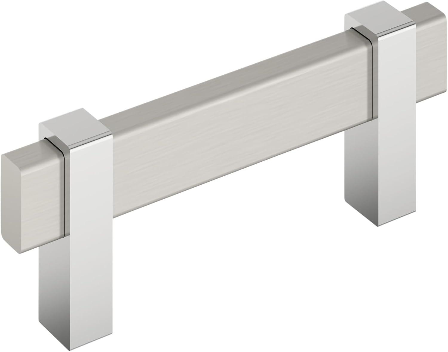 imageAmerock Mulino 7916 inch 192mm CentertoCenter Golden ChampagneMatte Black Cabinet Pull BP36725BBZMBSatin NickelPolished Chrome