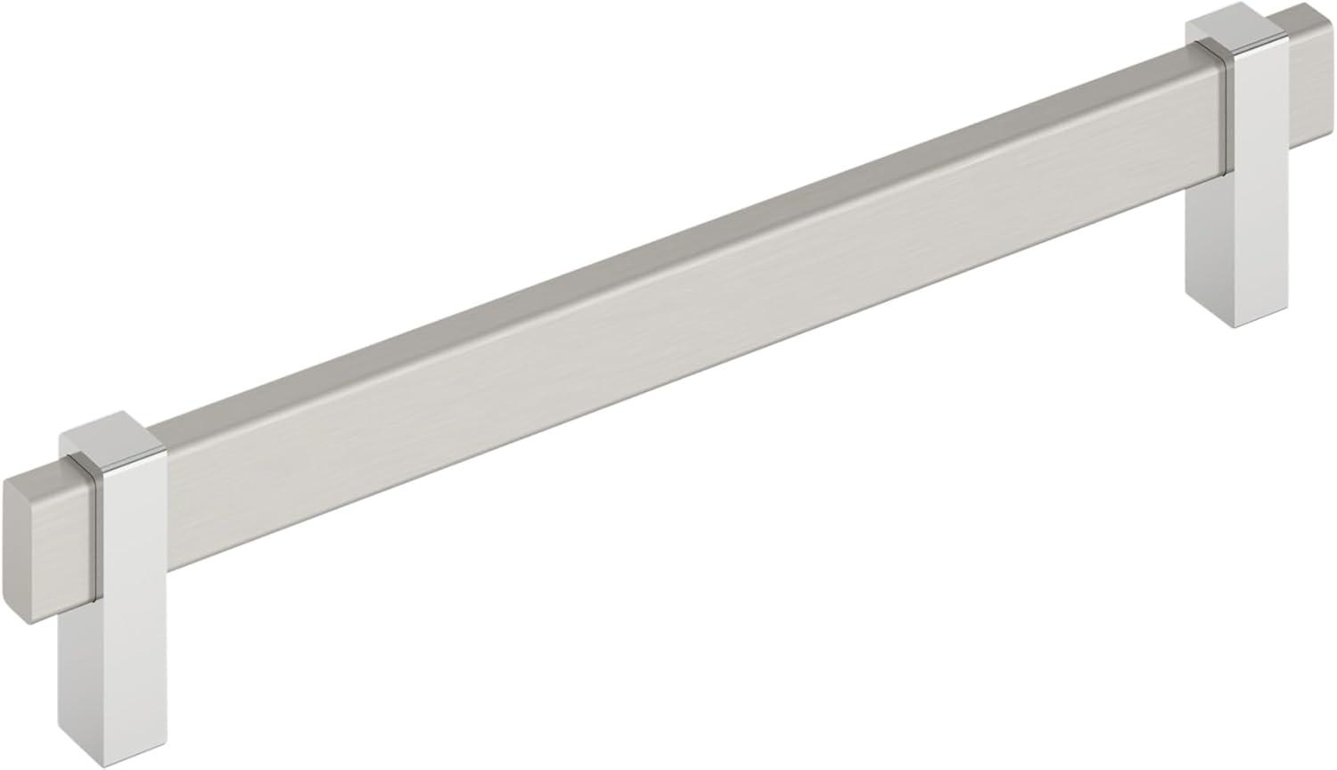 imageAmerock Mulino 7916 inch 192mm CentertoCenter Golden ChampagneMatte Black Cabinet Pull BP36725BBZMBSatin NickelPolished Chrome