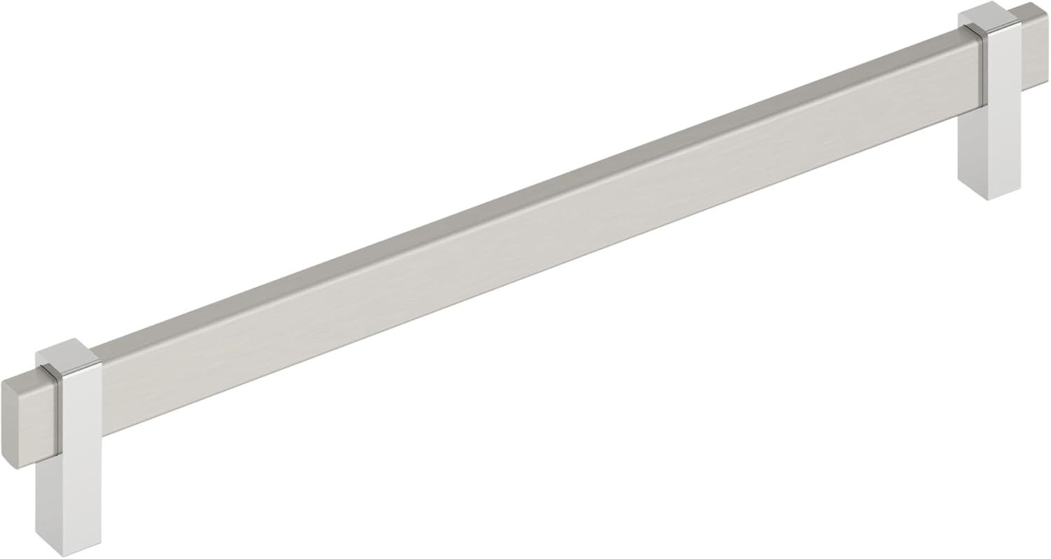 imageAmerock Mulino 7916 inch 192mm CentertoCenter Golden ChampagneMatte Black Cabinet Pull BP36725BBZMBSatin NickelPolished Chrome