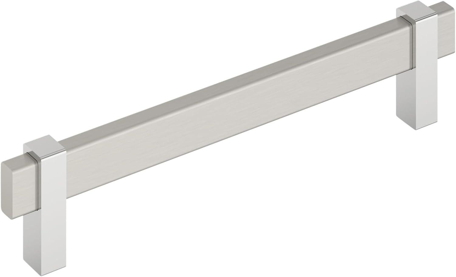 imageAmerock Mulino 7916 inch 192mm CentertoCenter Golden ChampagneMatte Black Cabinet Pull BP36725BBZMBSatin NickelPolished Chrome
