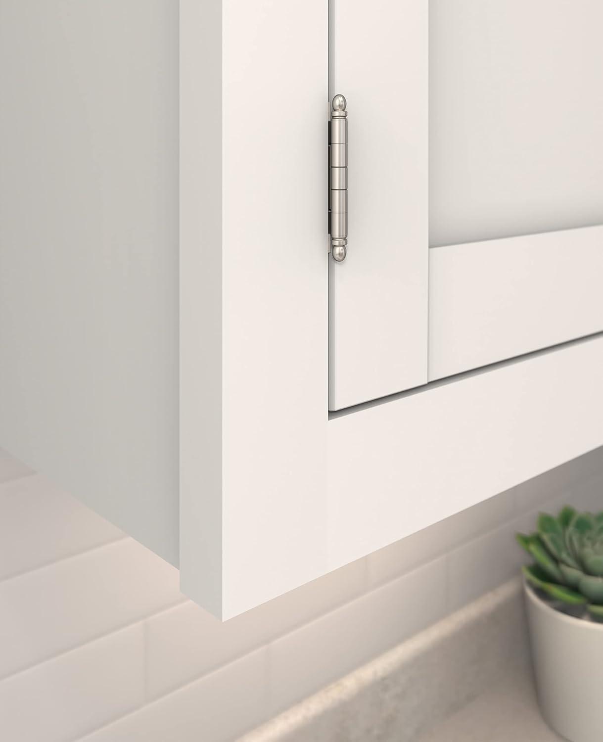 imageAmerock PK3180TBCZ Cabinet Hinge 34 in 19 mm Door Thickness Full Inset Partial Wrap Ball Tip Champagne Bronze Kitchen Cabinet Door Hinge Single Hinge Functional HardwareSatin Nickel
